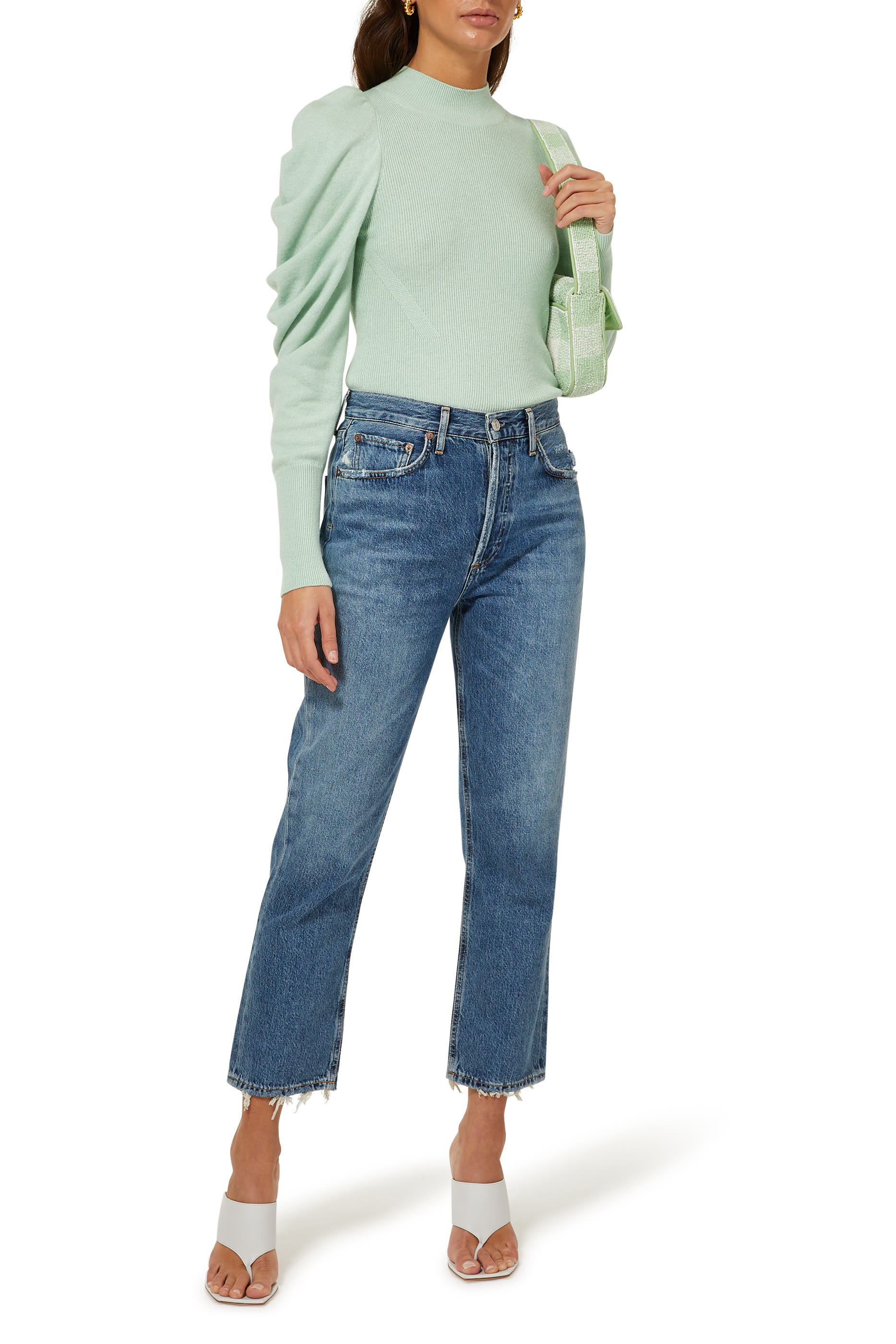 Riley High Rise Straight Crop