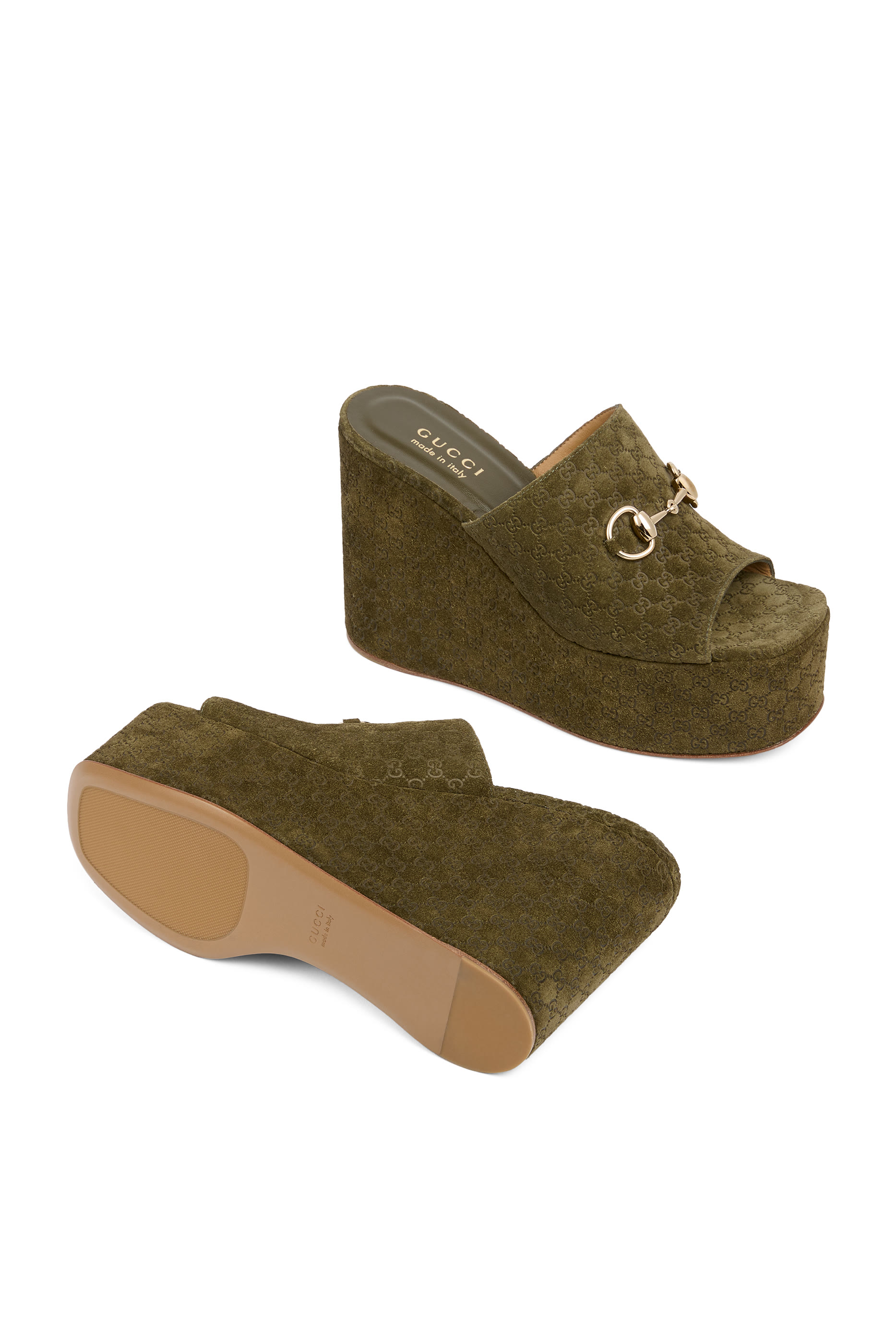 Horsebit Wedge Sandals 125