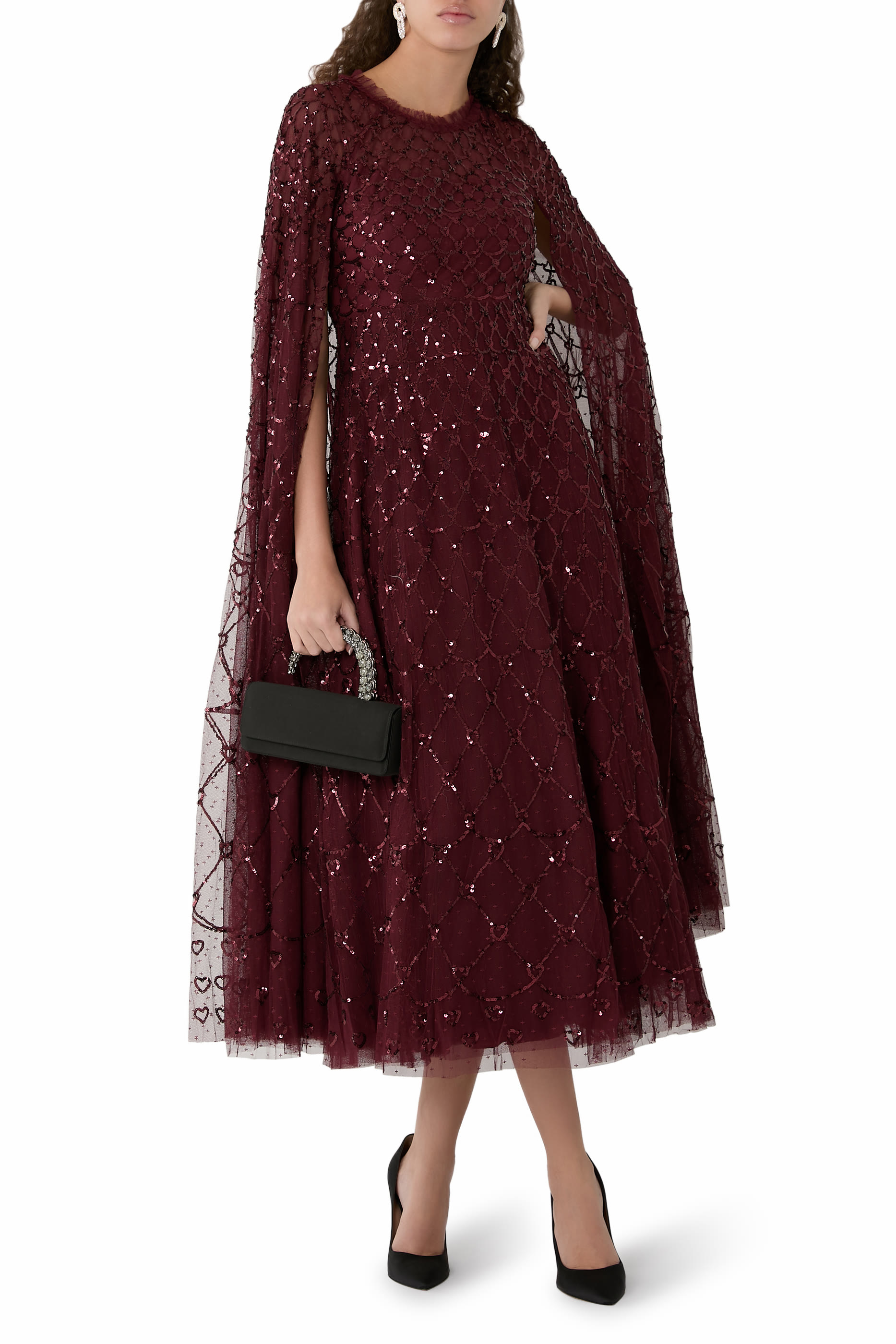 Heart Lattice Ankle Gown