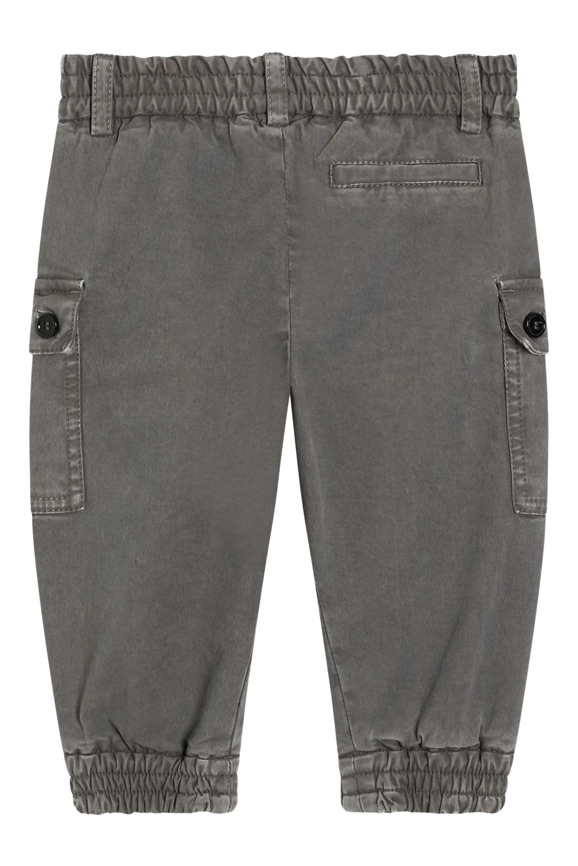 Logo Metal Tag Gabardine Cargo Pants