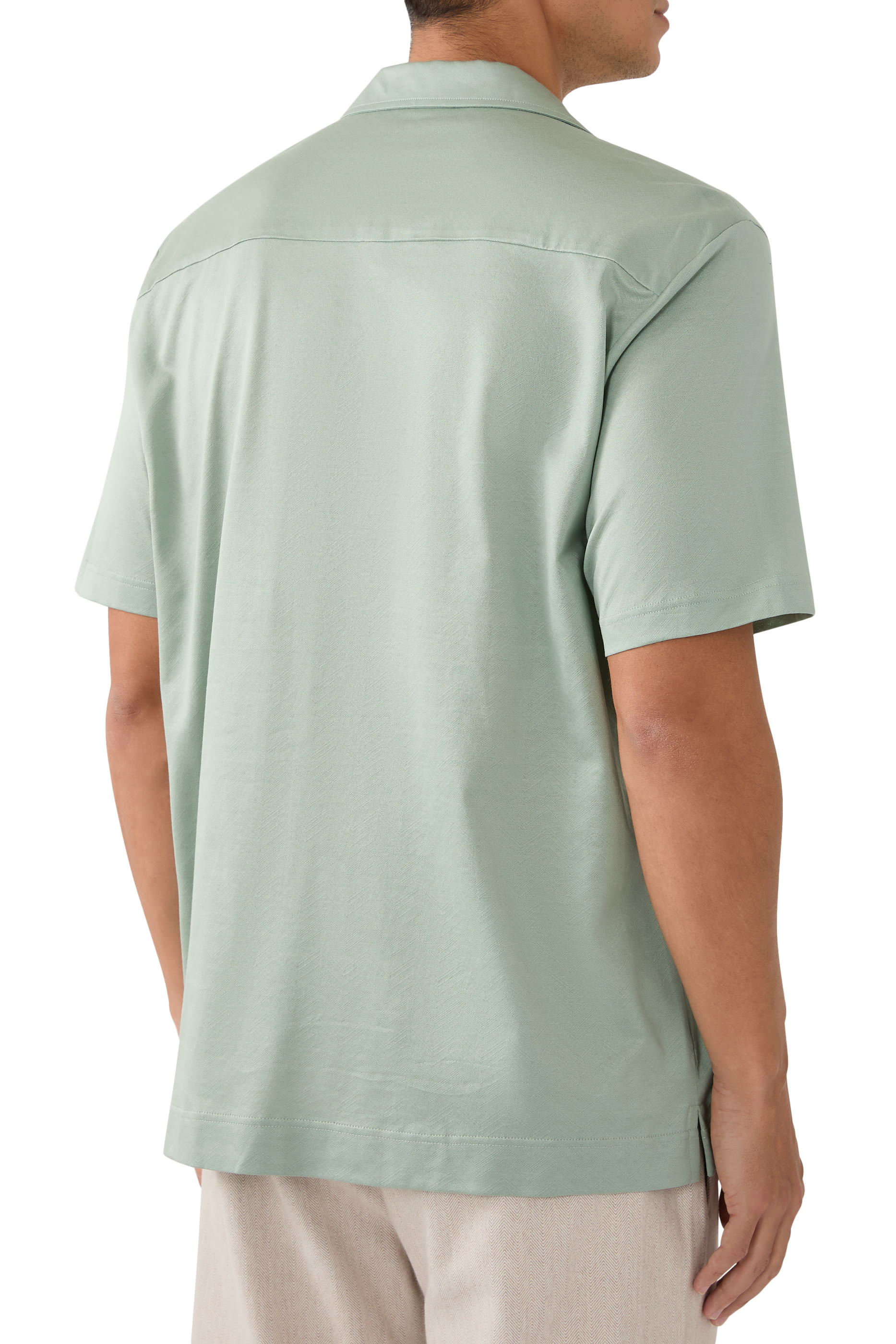 Filo di Scozia Jacquard Resort Shirt