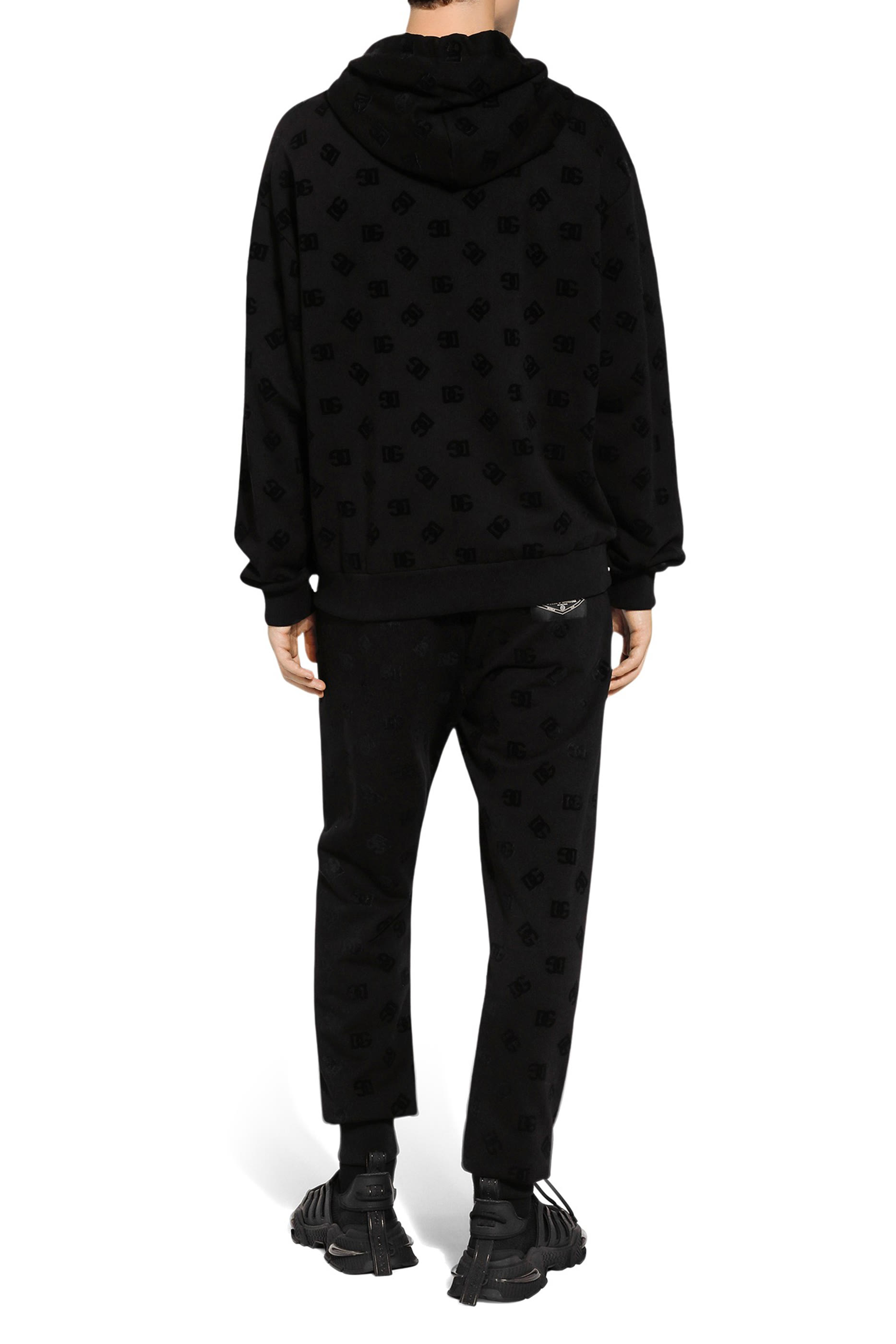 Jersey Jogging Pants with All-Over DG Logo Print