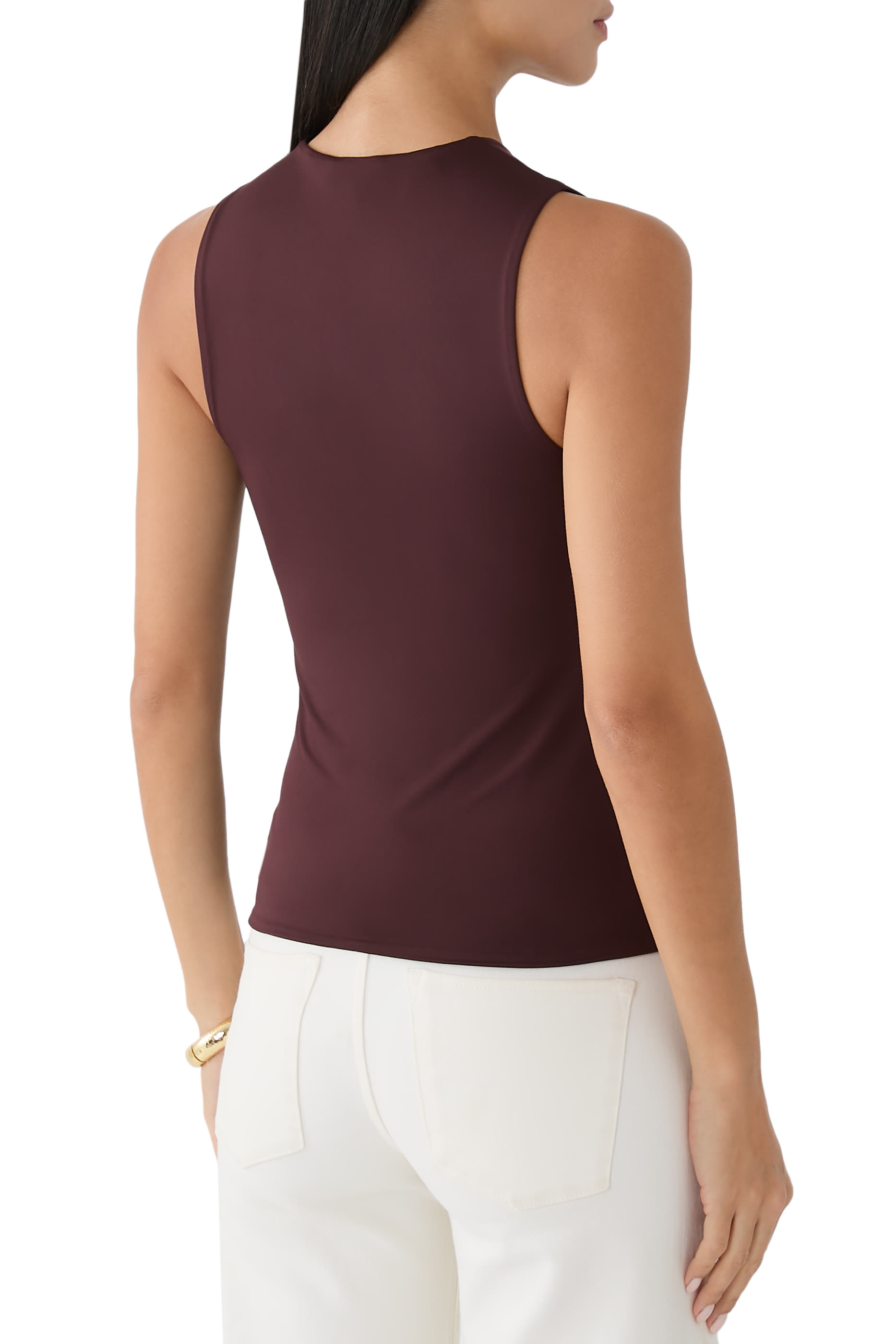 Stretch-Jersey Shell Top