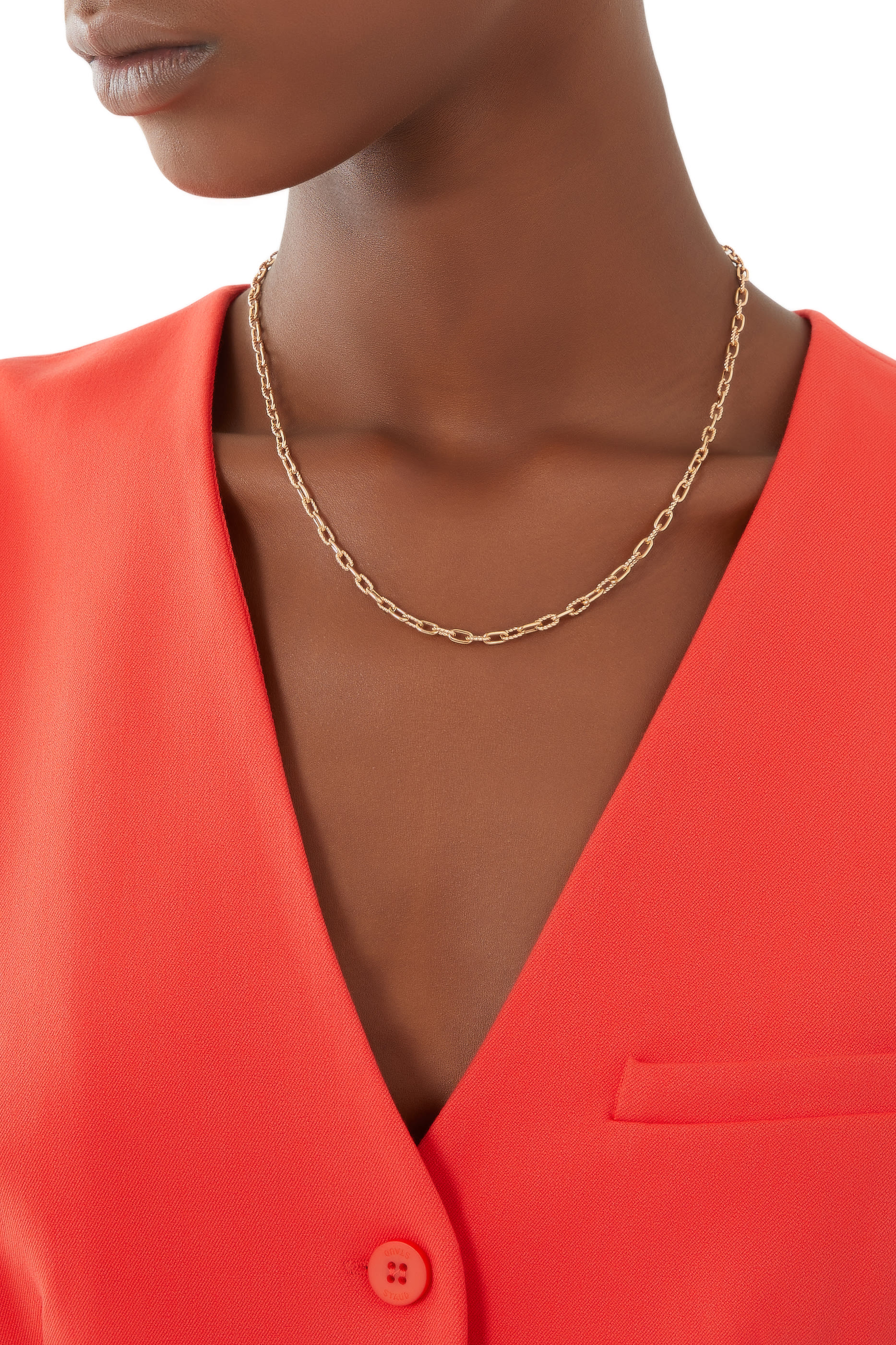 Madison Chain Necklace, 18K Pink Gold