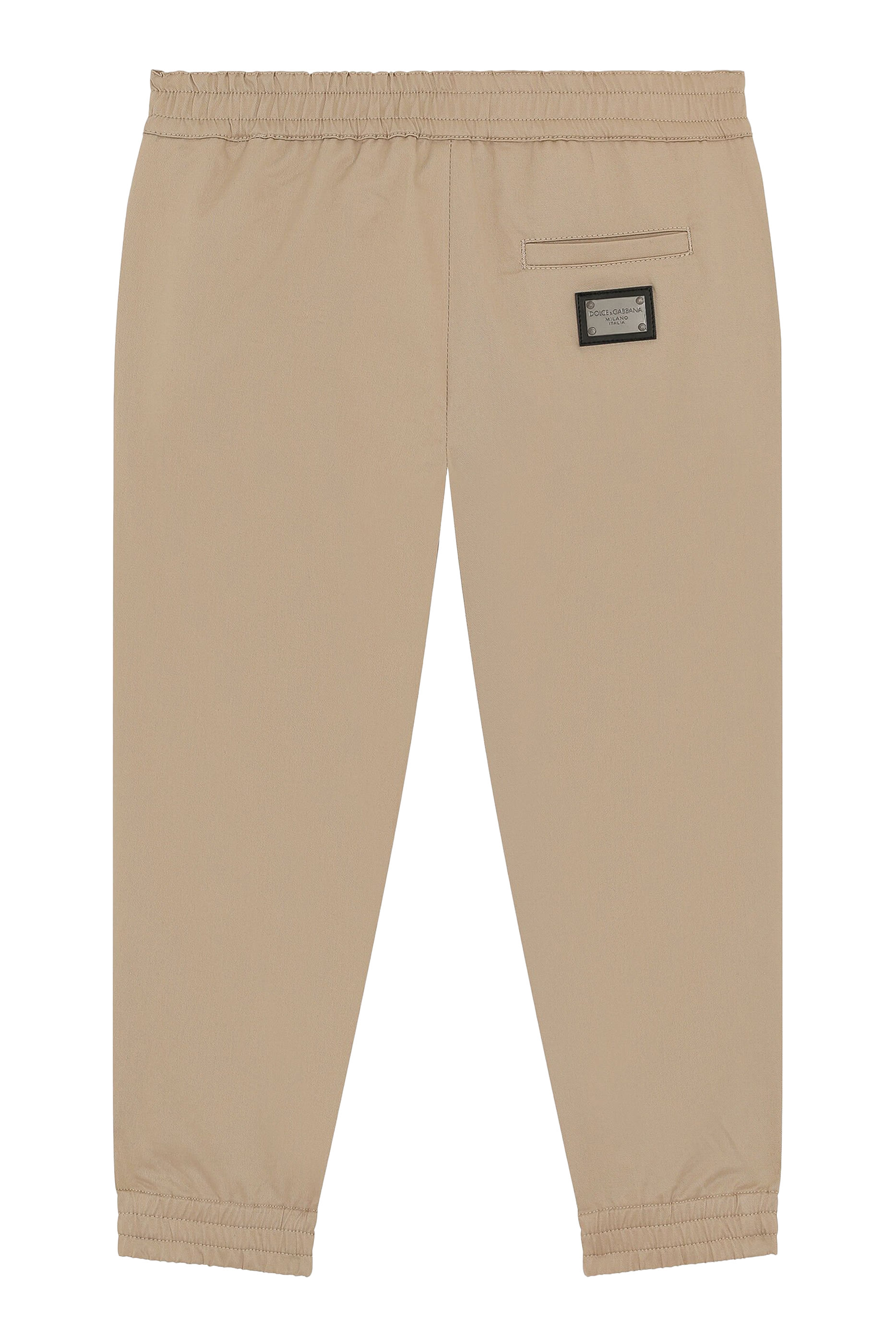 Kids Stretch Gabardine Pants with Logo Tag