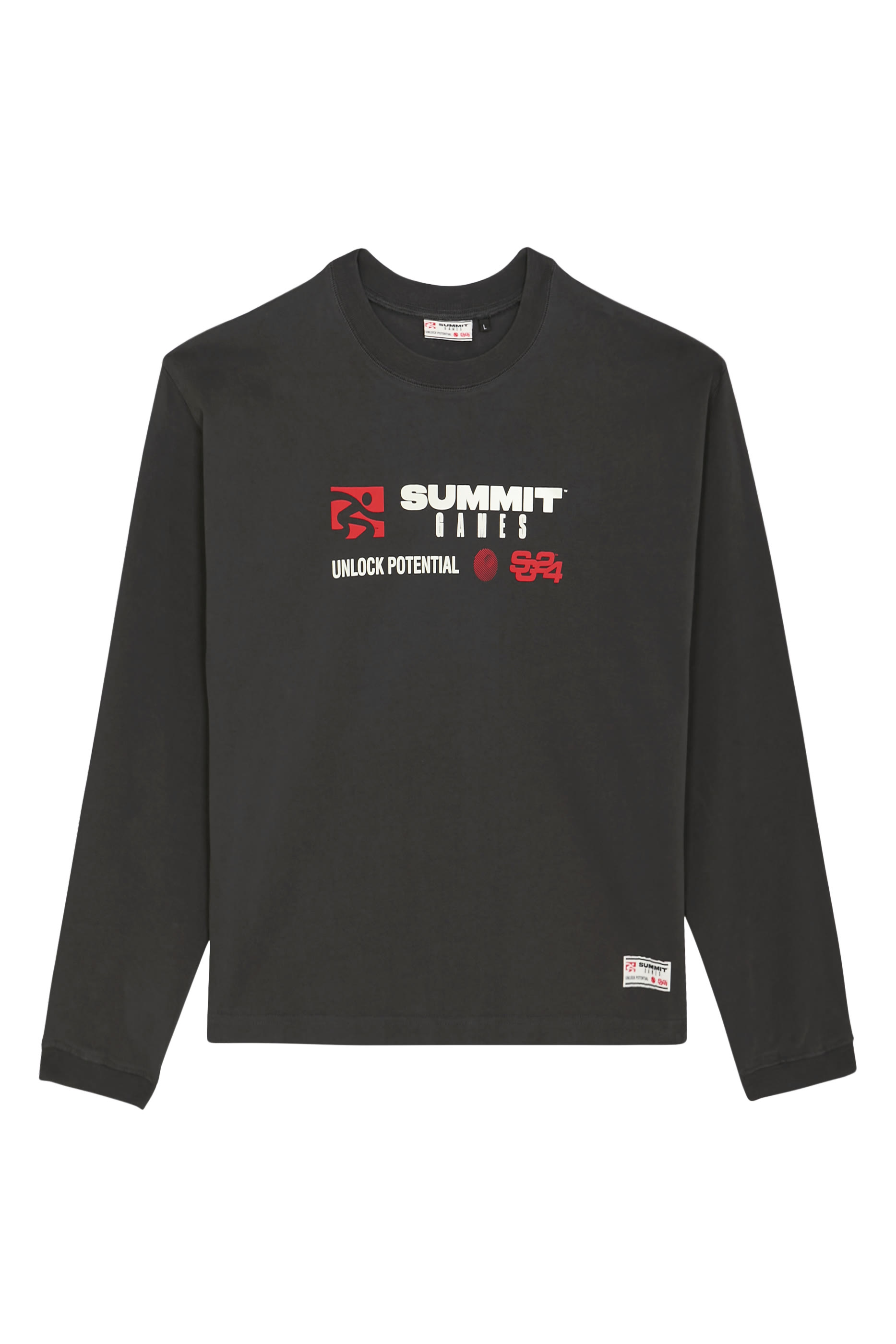 Label Logo Crop Long Sleeve Tee 