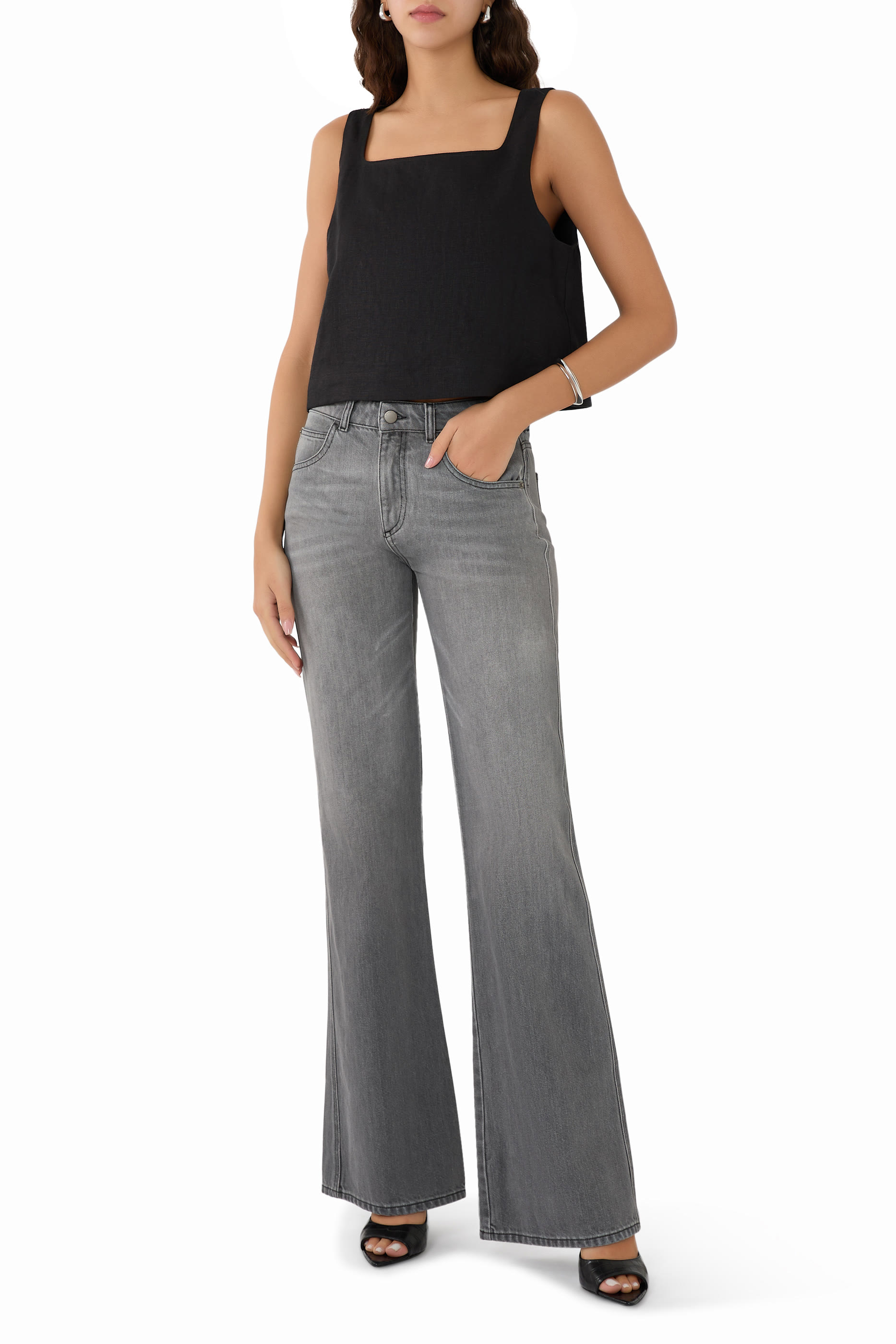  J9D Mid-Rise Flared-Fit Jeans