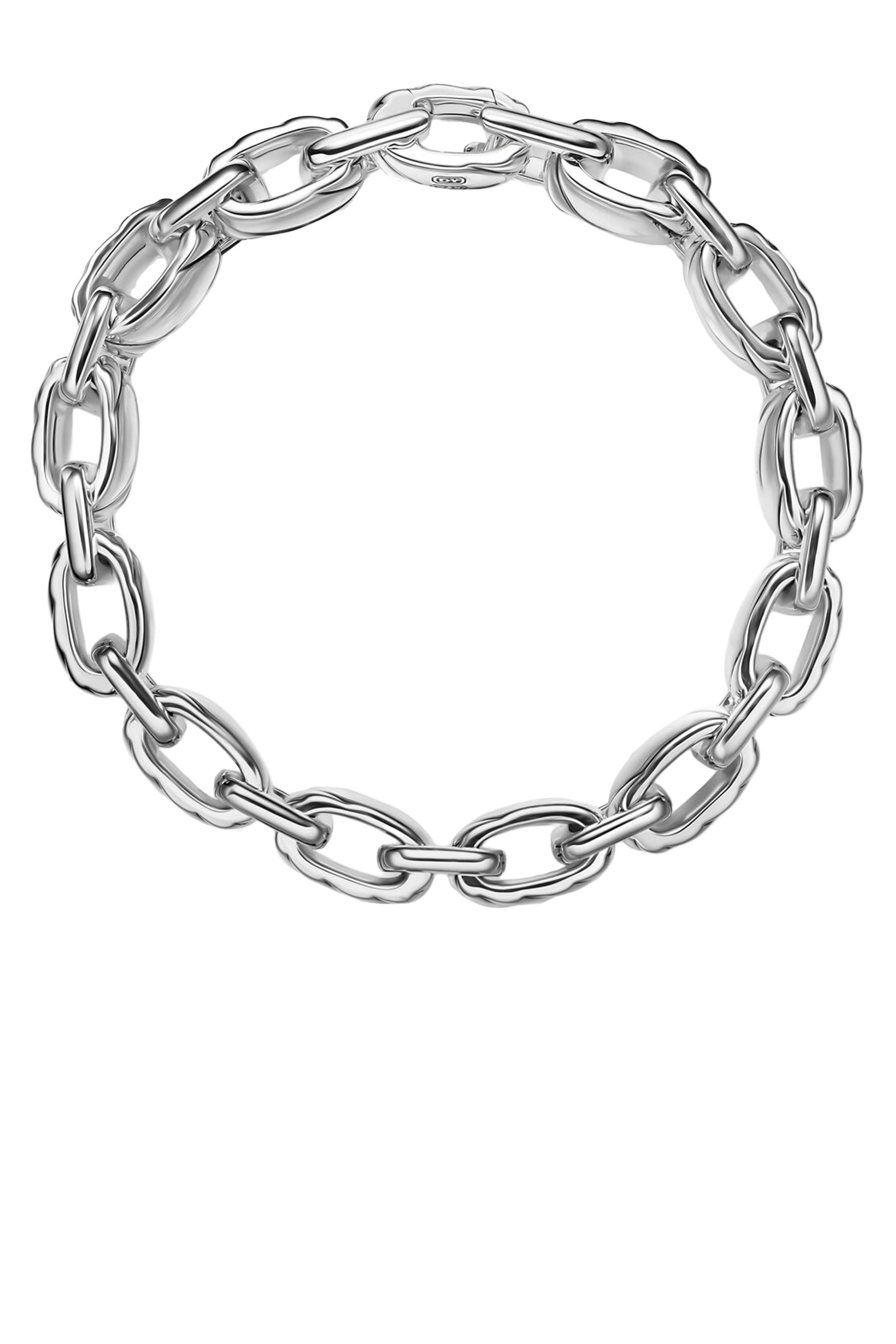 Sculpted Cable Link Bracelet, Sterling Silver