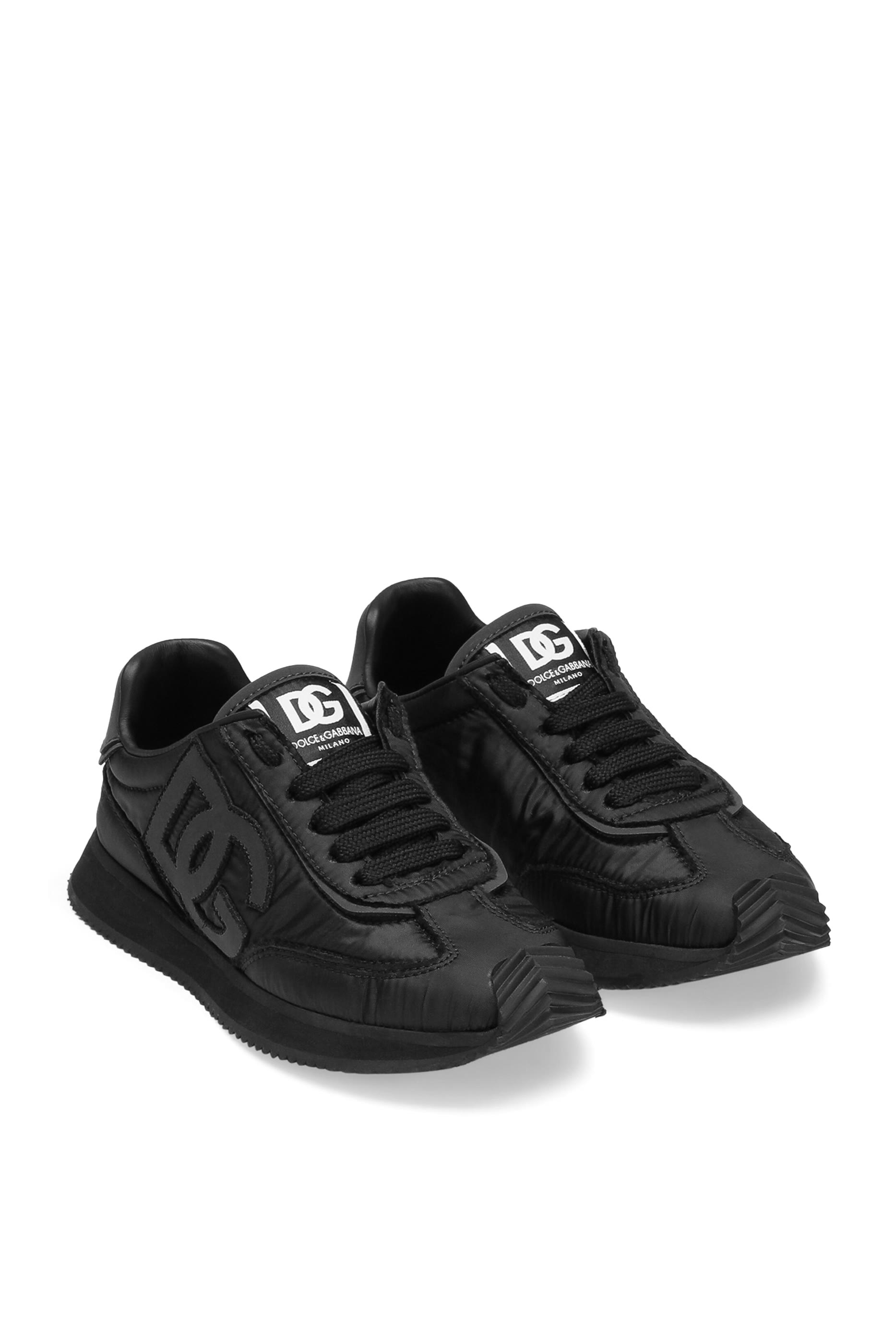 Kids  Nylon and Nappa Calfskin Sneakers