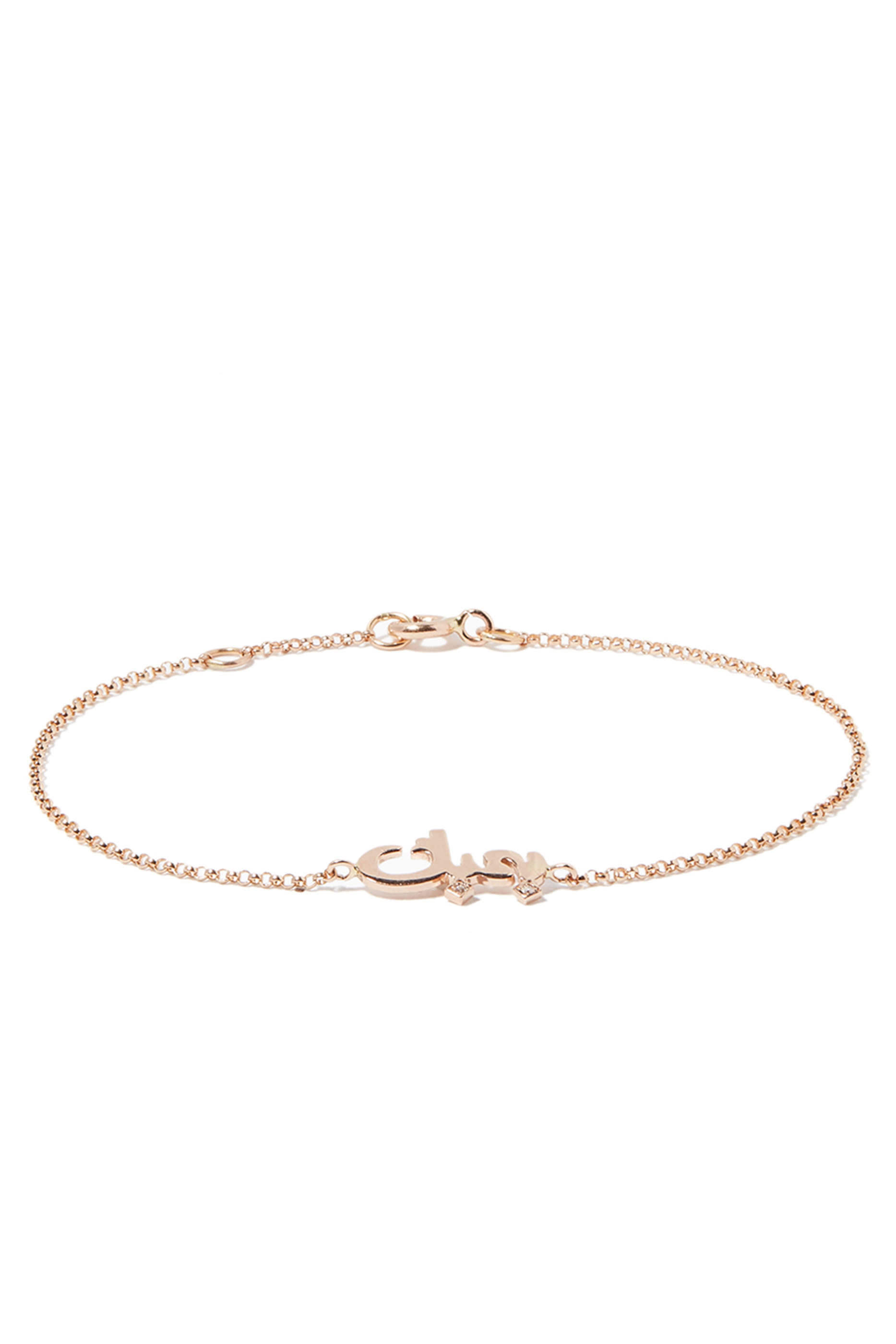 Bhebbak Diamond Dot Love Bracelet, 18k Pink Gold & Diamonds