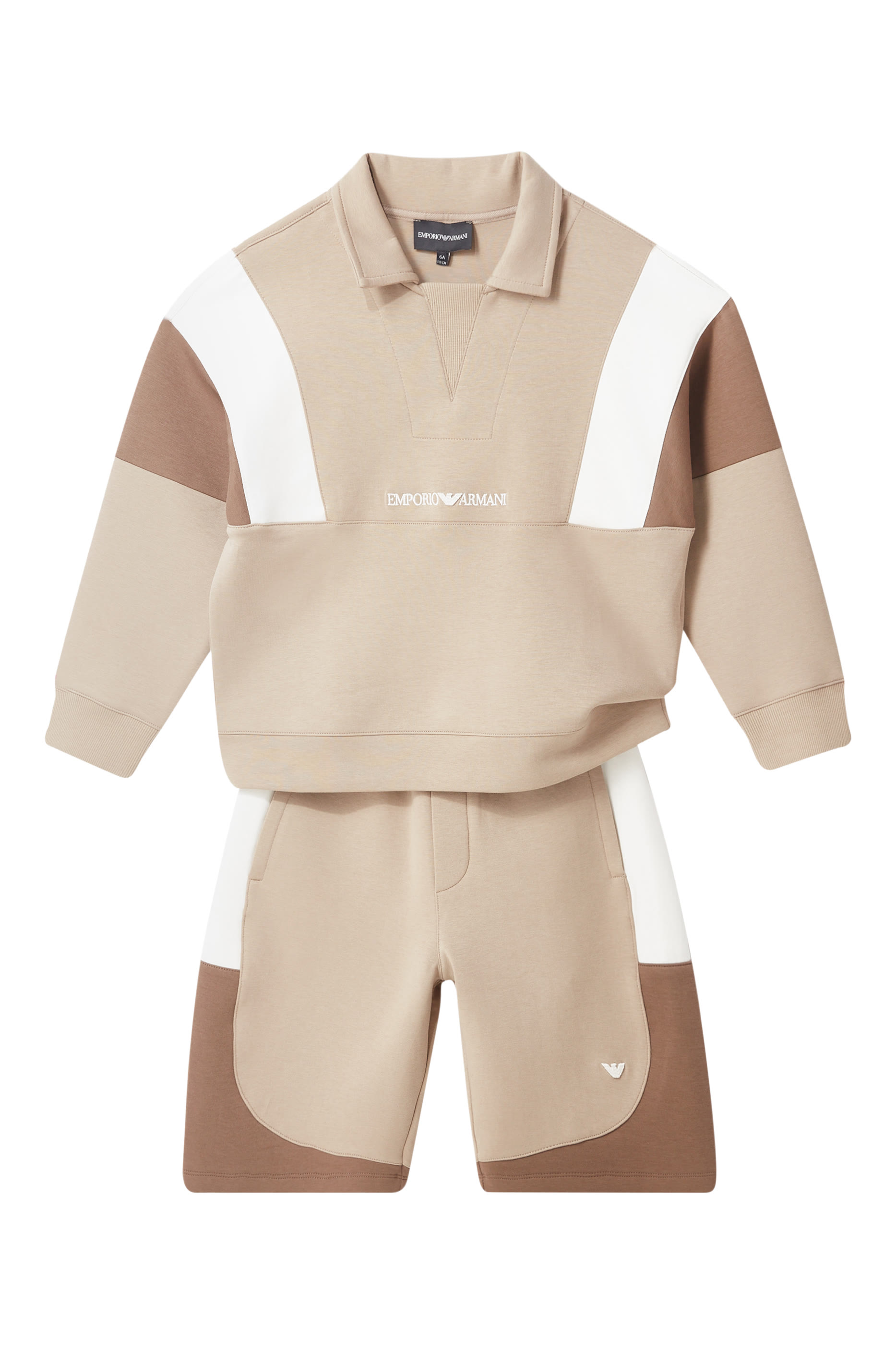 Kids Color-Block Double-Jersey Shorts