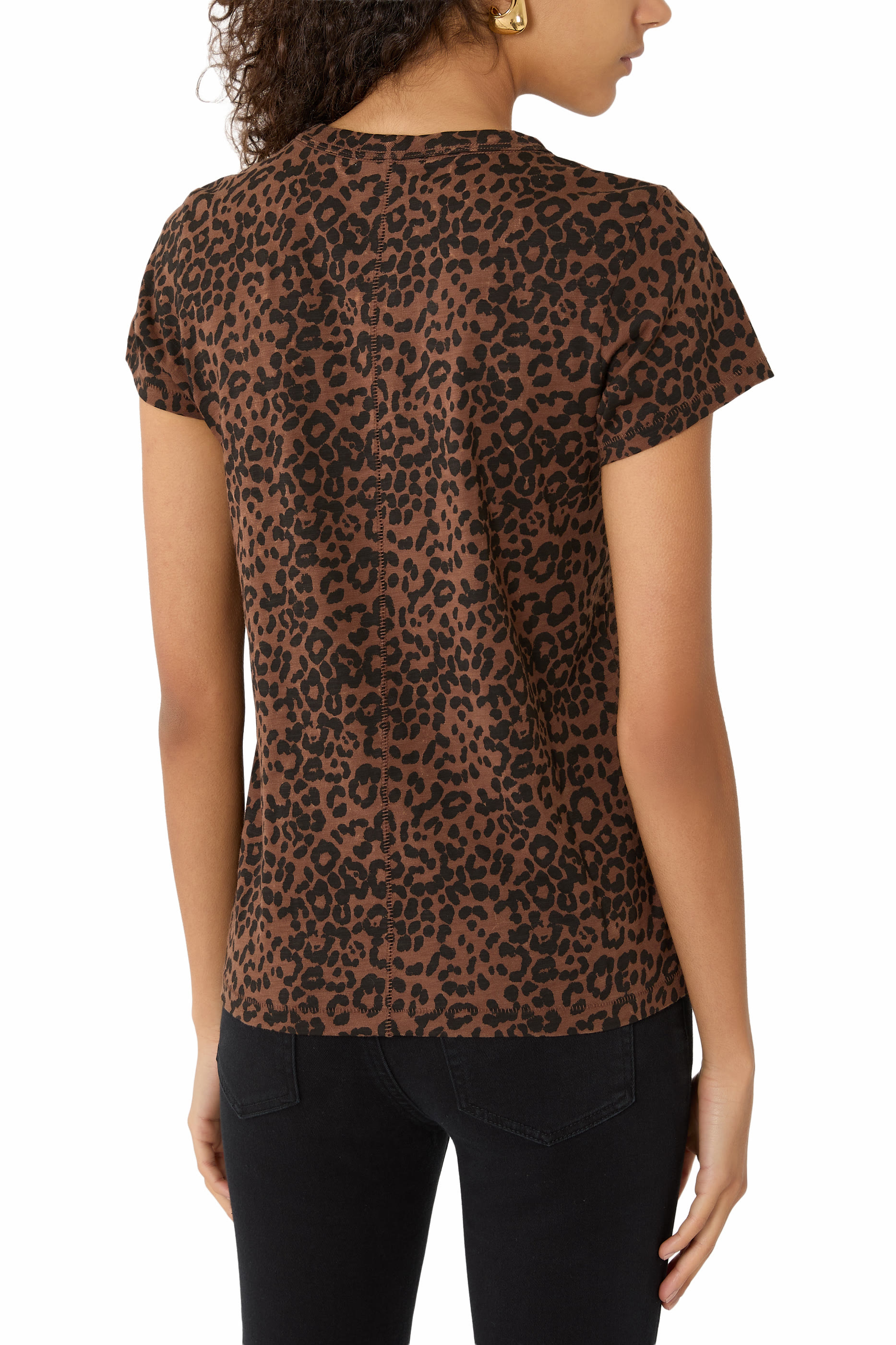 Leopard-Print Cotton T-Shirt