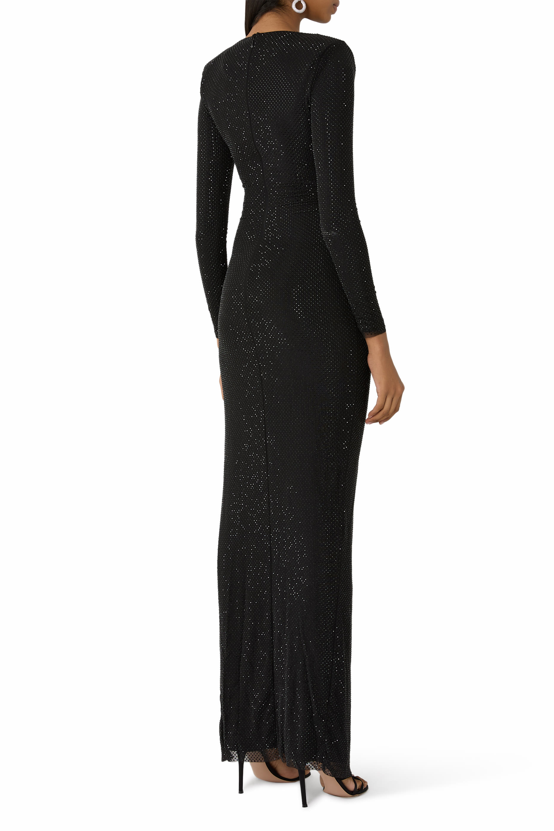 Rhinestone Embellished Maxi Dress