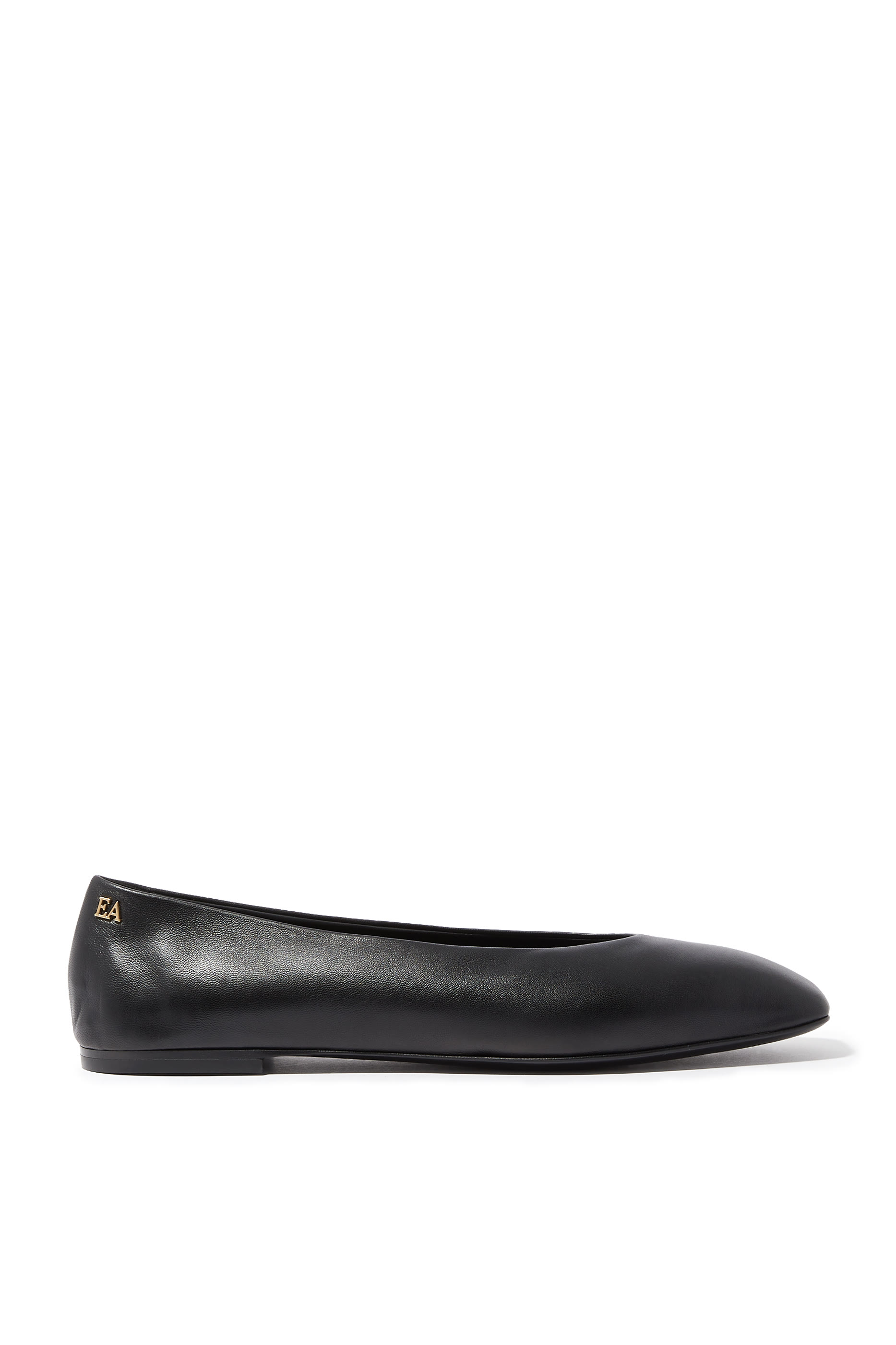 Nappa Leather Square-Toed Ballerinas