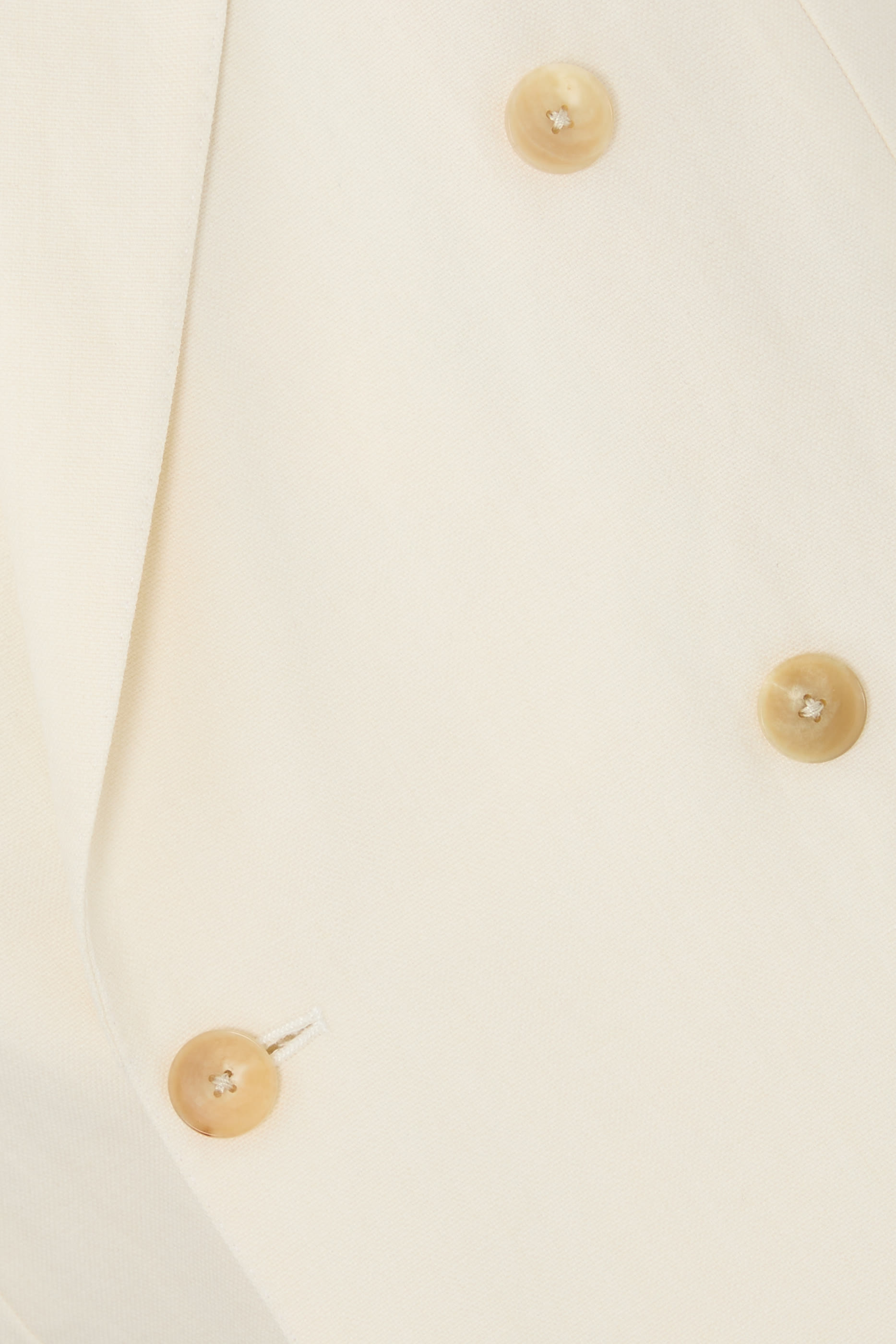 Wool Cotton Linen Ox Double-Breasted Jacket