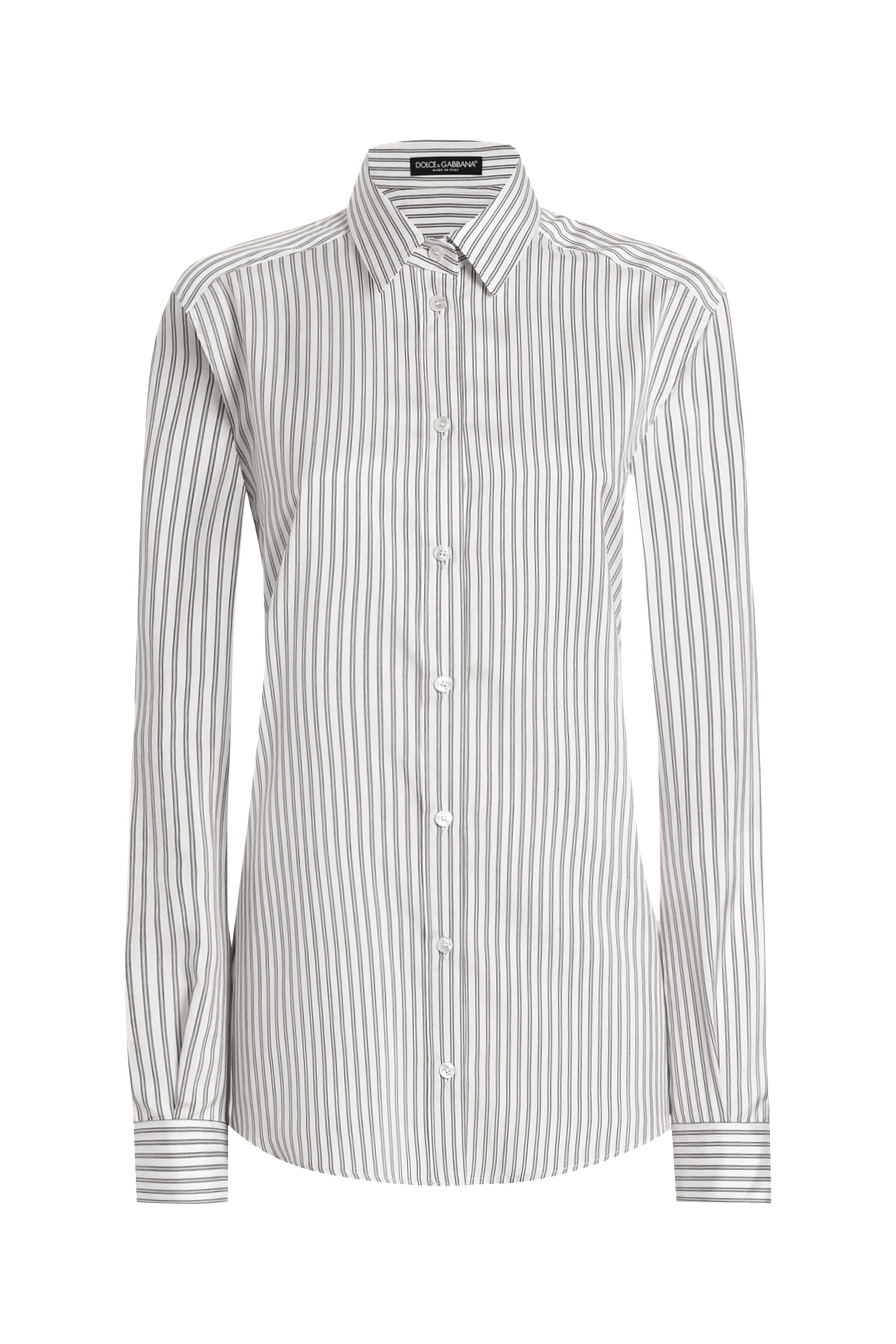 Striped Print Silk Shirt