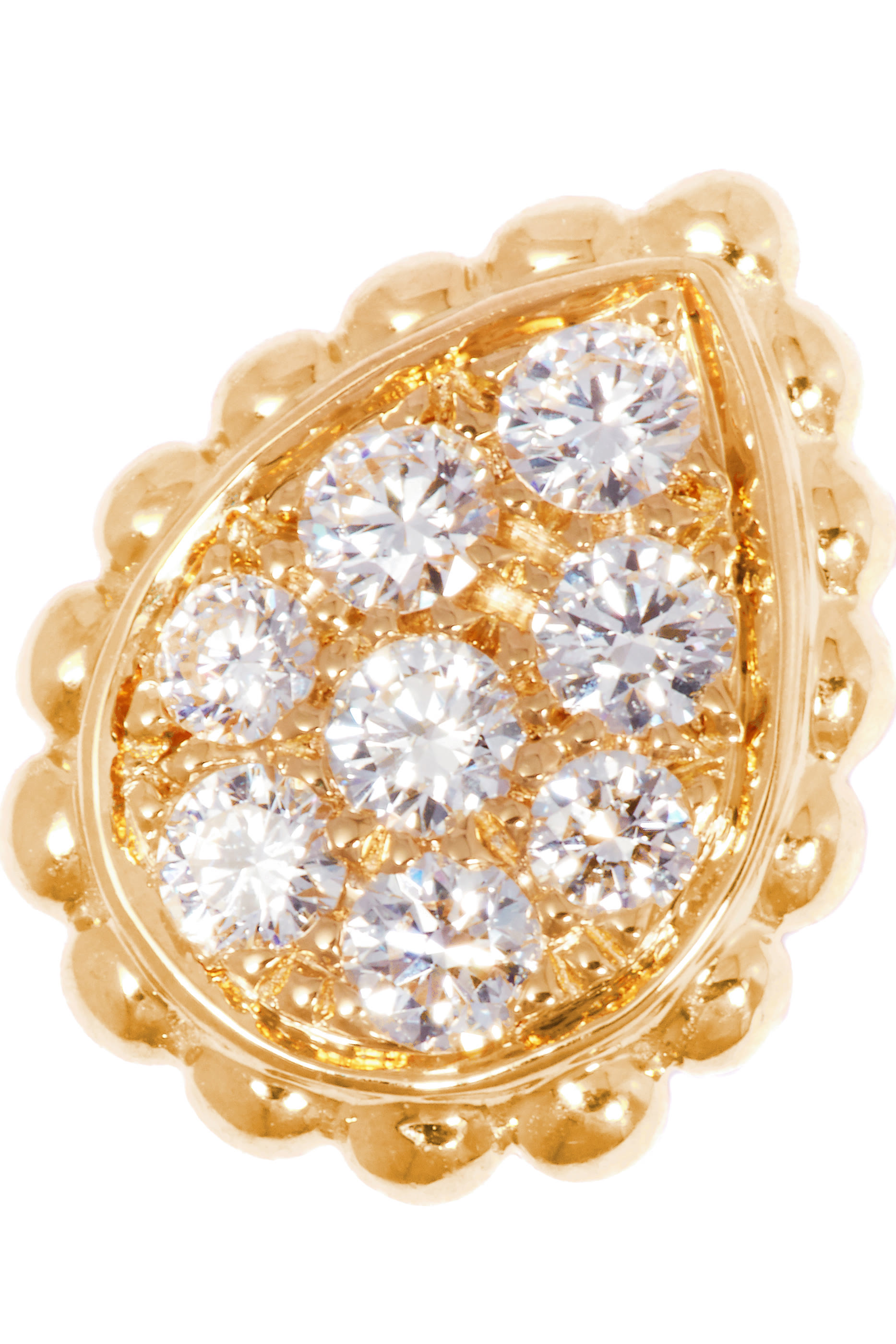 Serpent Boh&egrave;me S Motif Stud Earrings, 18k Yellow Gold & DIamonds