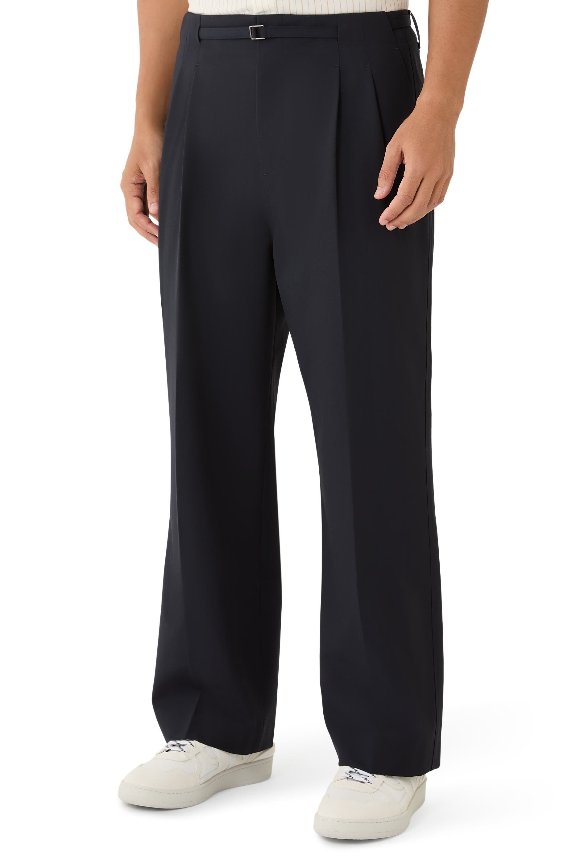 Pleat Belted Trousers 