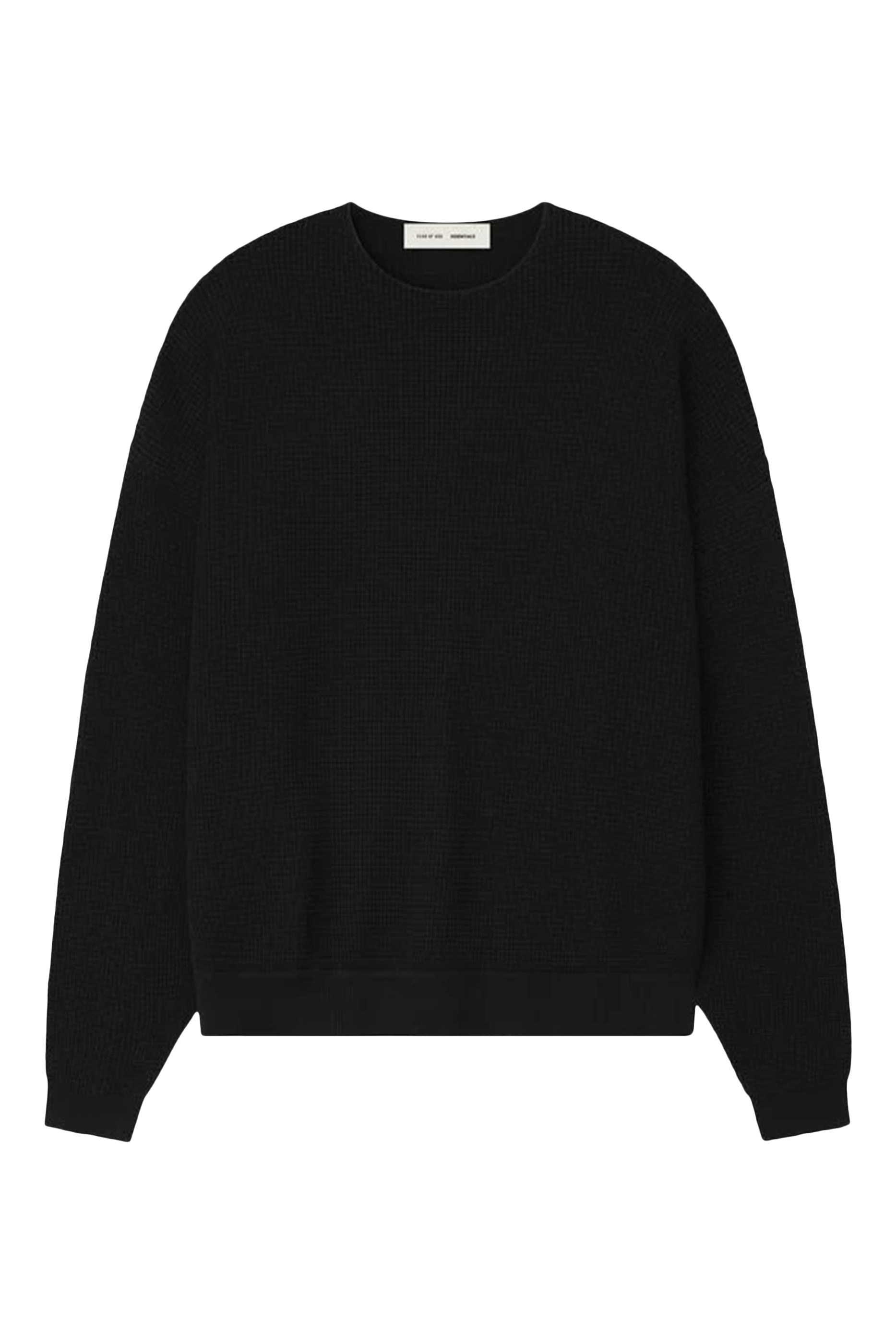 Essentials Waffle Crewneck 90s Sweater 