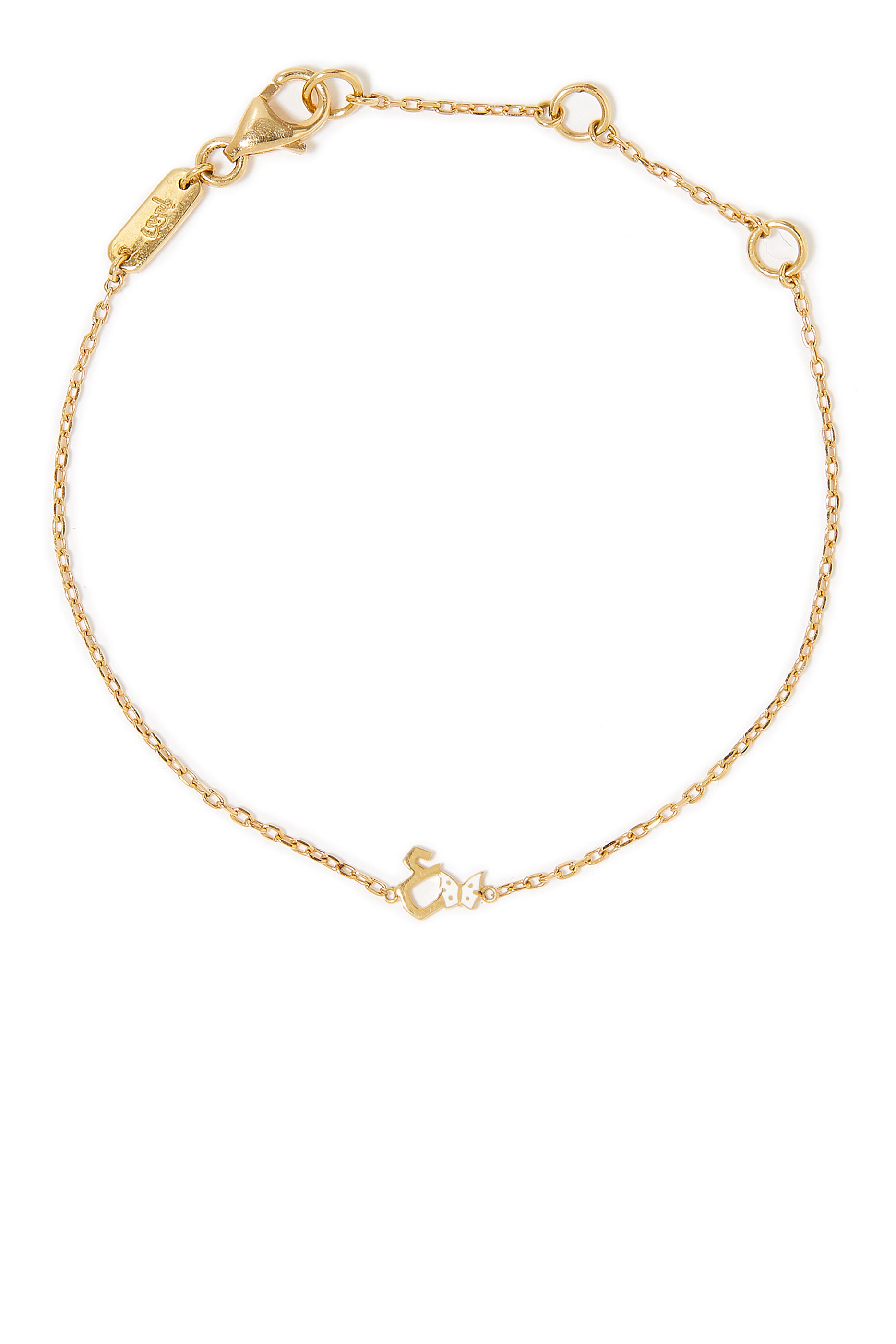 Kids Tiny Bling Bracelet, 18k Yellow Gold & Enamel