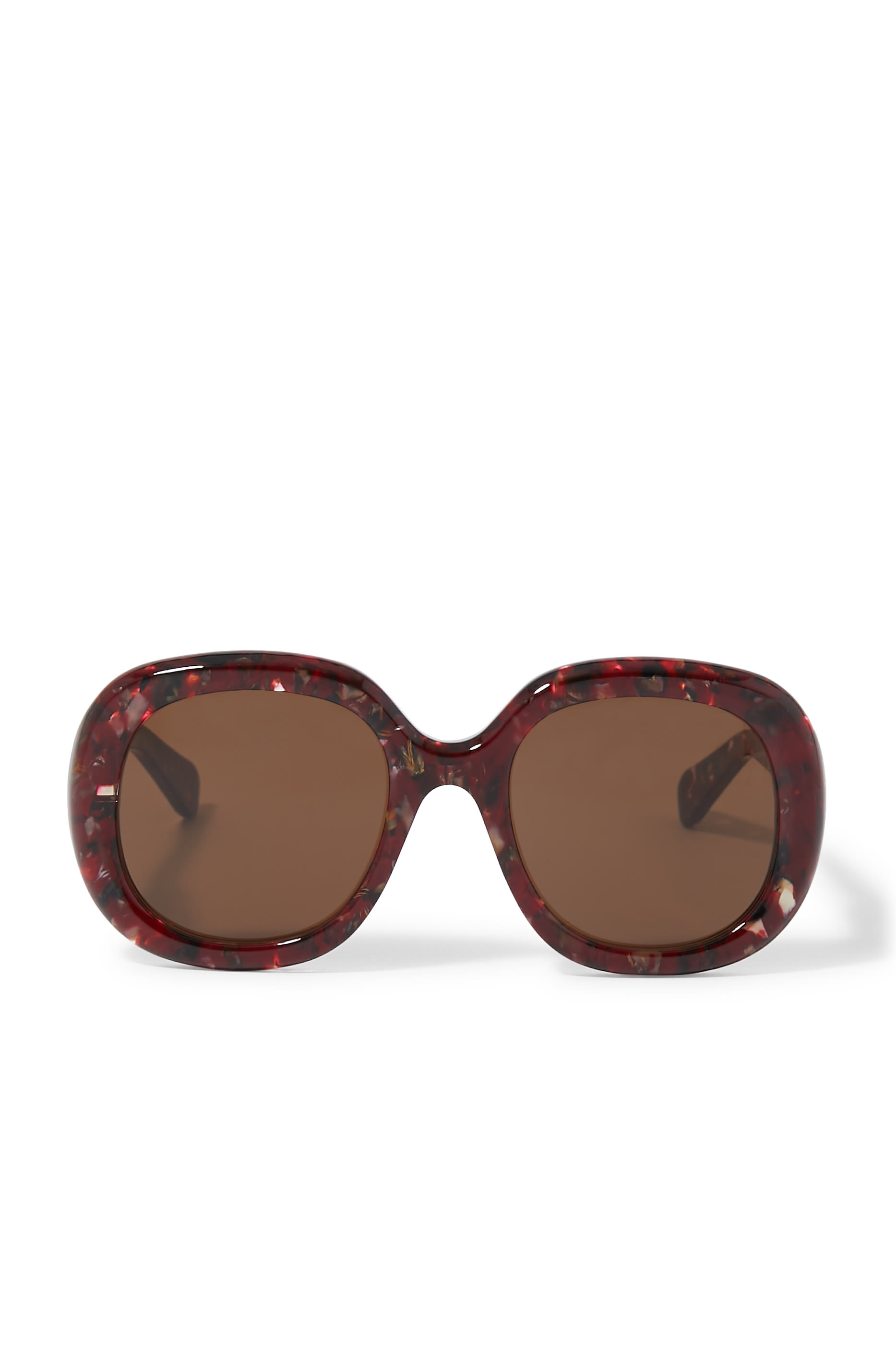 Logo Round Frame Sunglasses