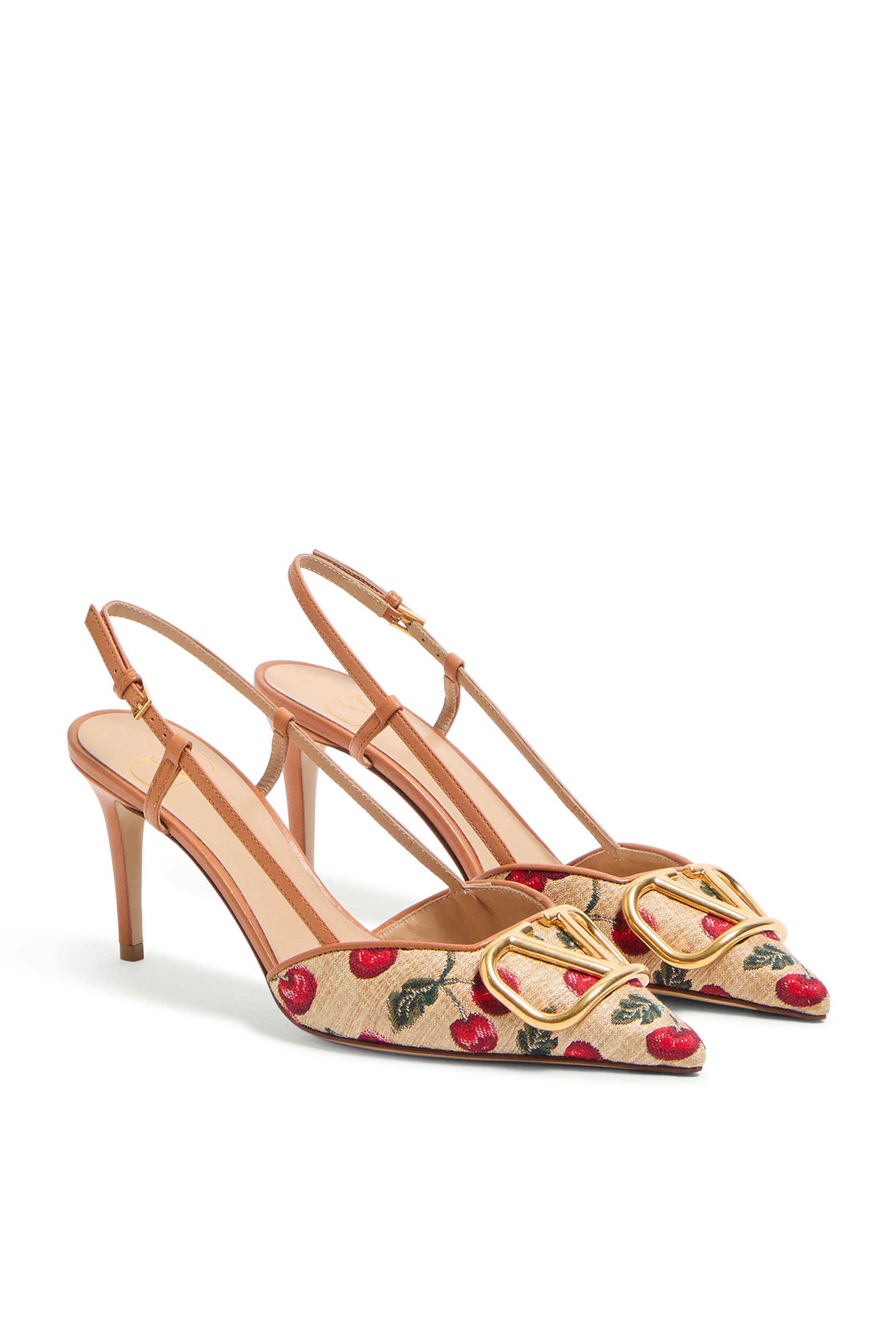  VLogo Signature 80 Slingback Pumps in Cherryfic Pattern