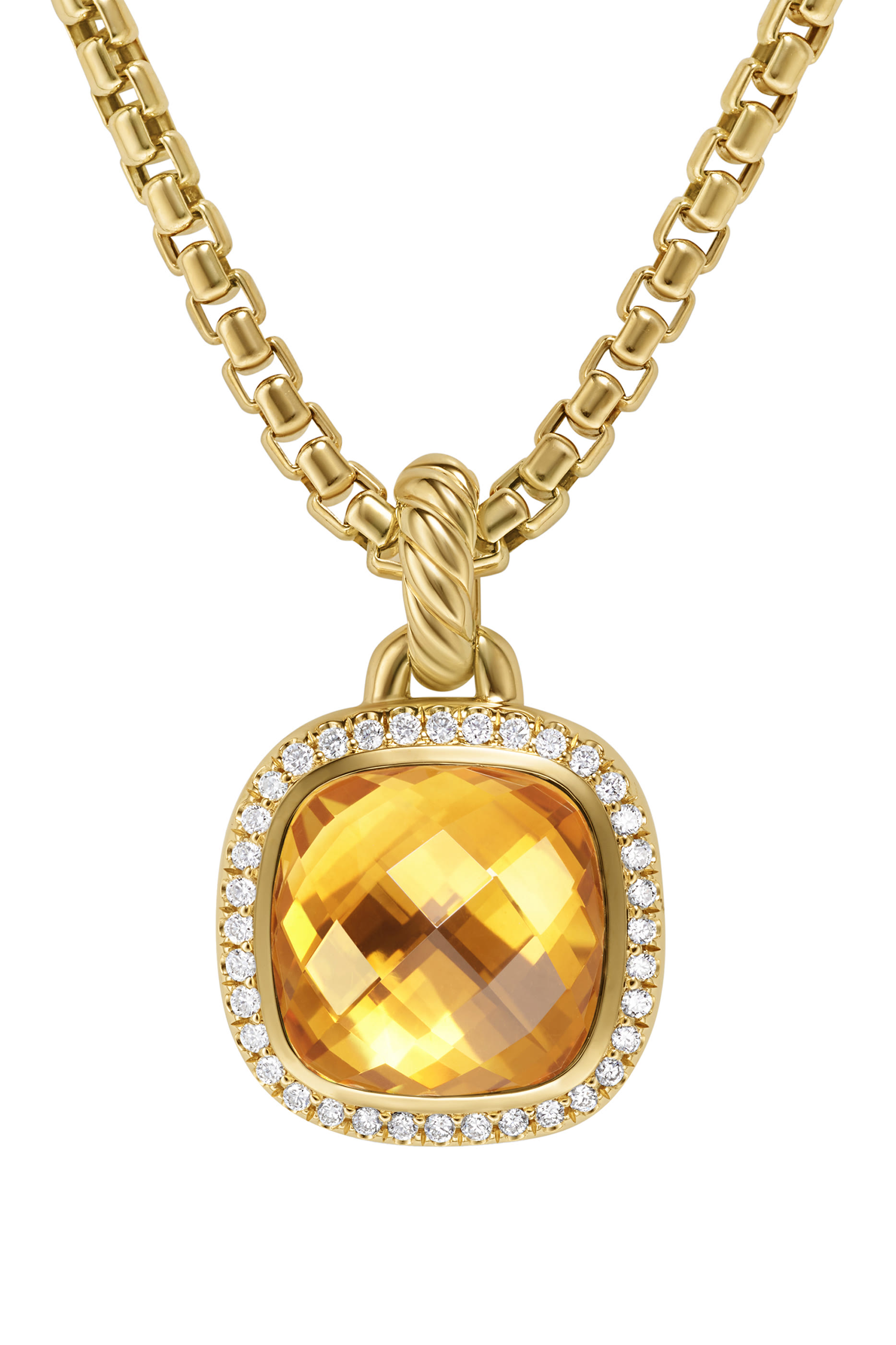 Albion&reg; Pendant, 18K Yellow Gold with Citrine and Diamonds