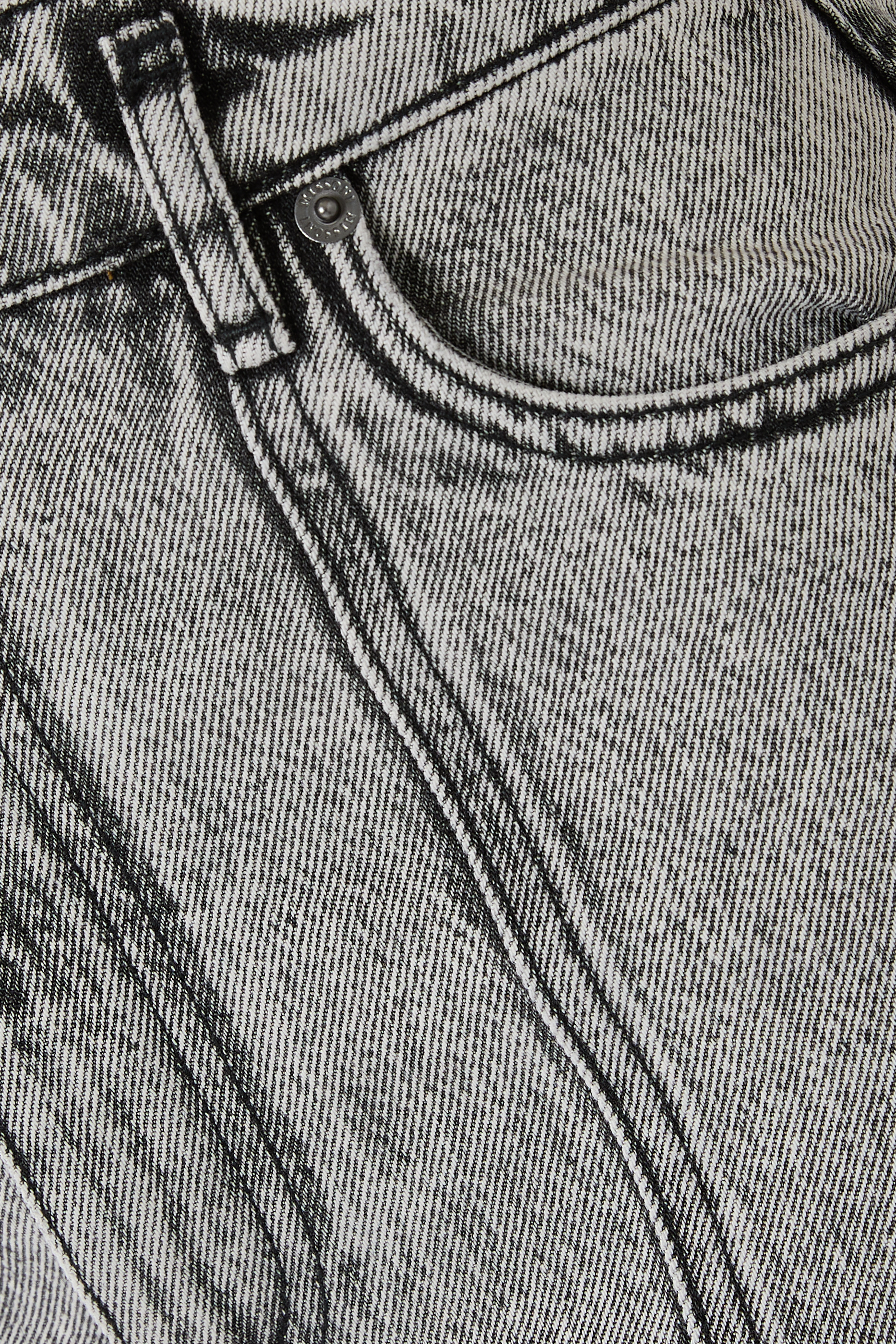 Solid Bleached Denim Flared Jeans