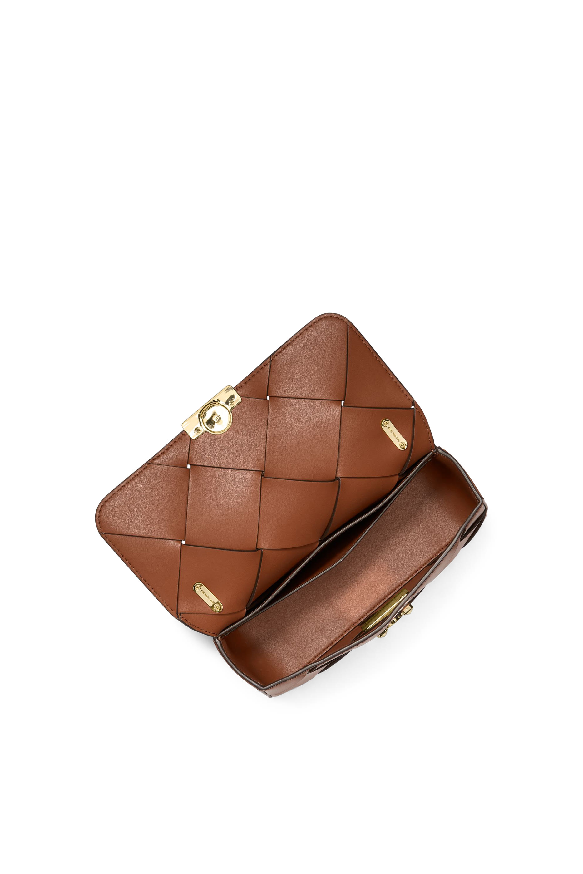  Tribeca Small Woven Leather Shoulder Bag