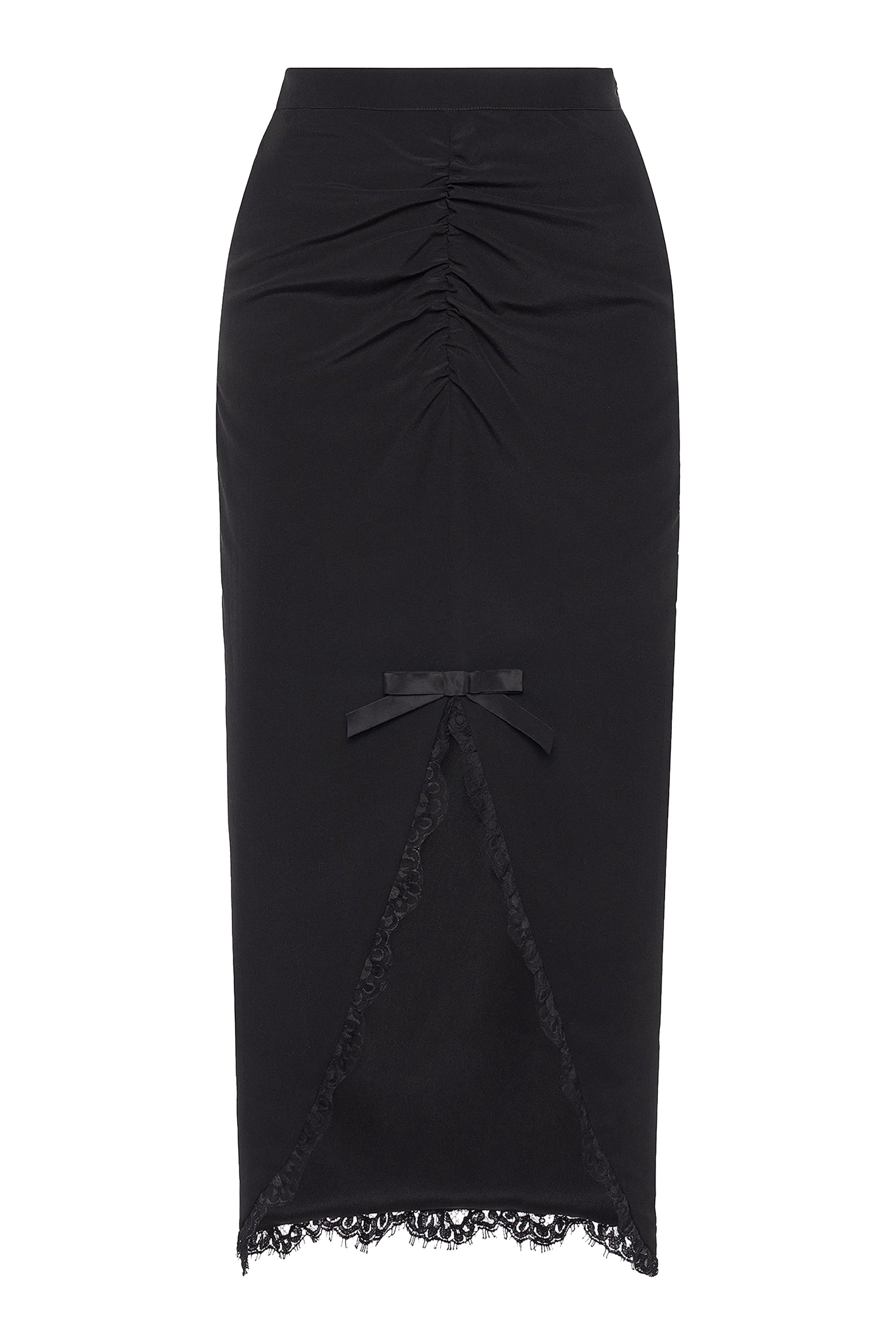 Midi Skirt With Ruffles