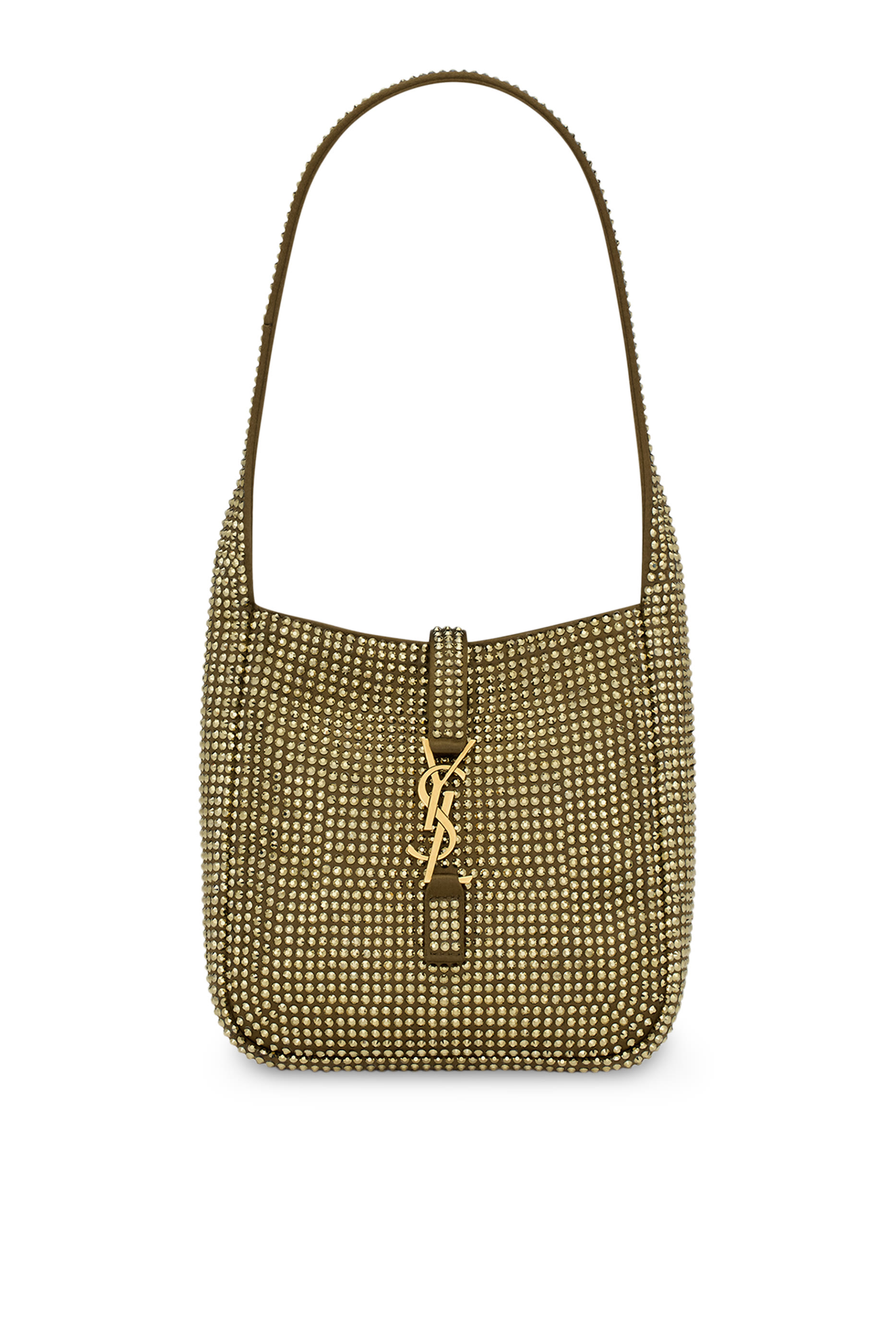 Le 5 &Agrave; 7 Supple Baby Bag in Silk Satin and Crystals