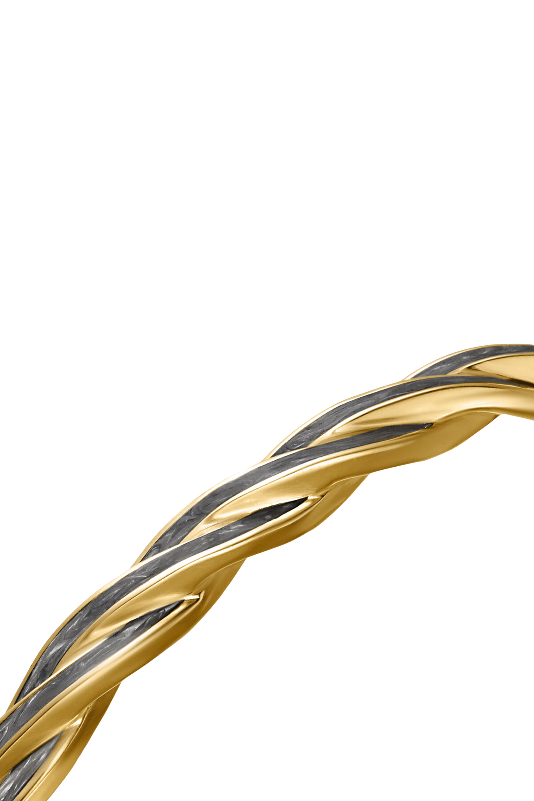  Helios&trade; Cuff Bracelet, 18K Yellow Gold & Forged Carbon