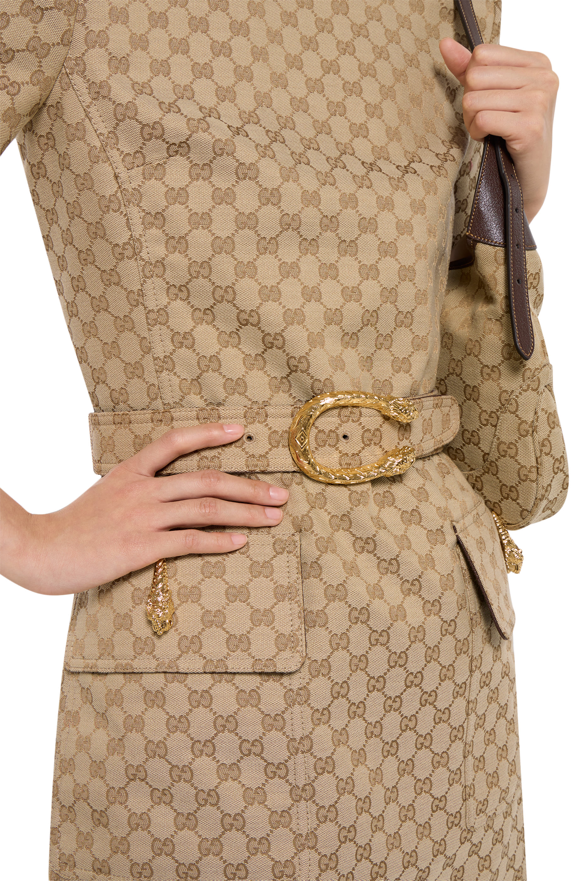 GG Cotton Canvas Fabric Dress