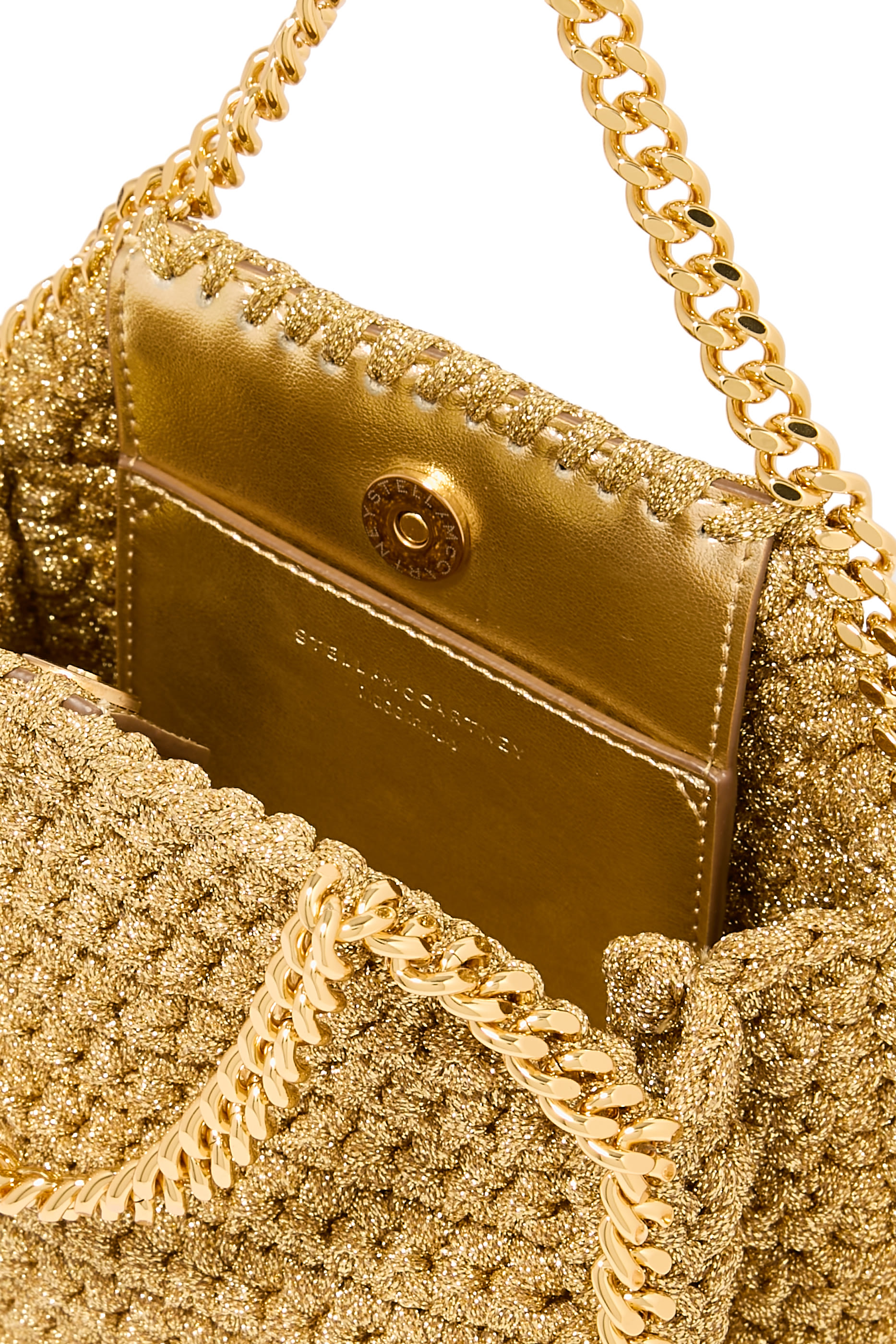 Falabella Lurex Crochet Tiny Shoulder Bag