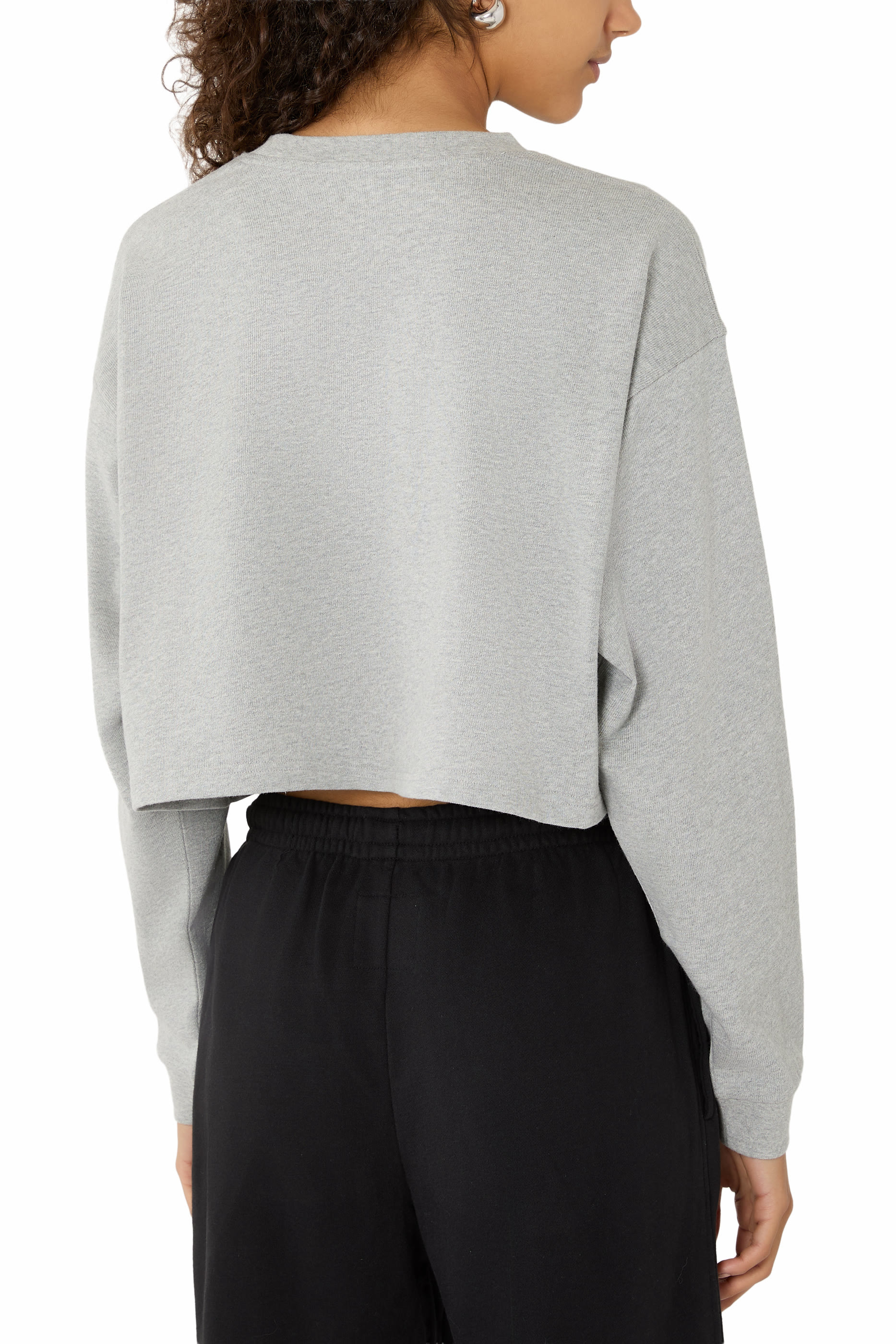 Logo Cotton Jersey Cropped Lounge Top