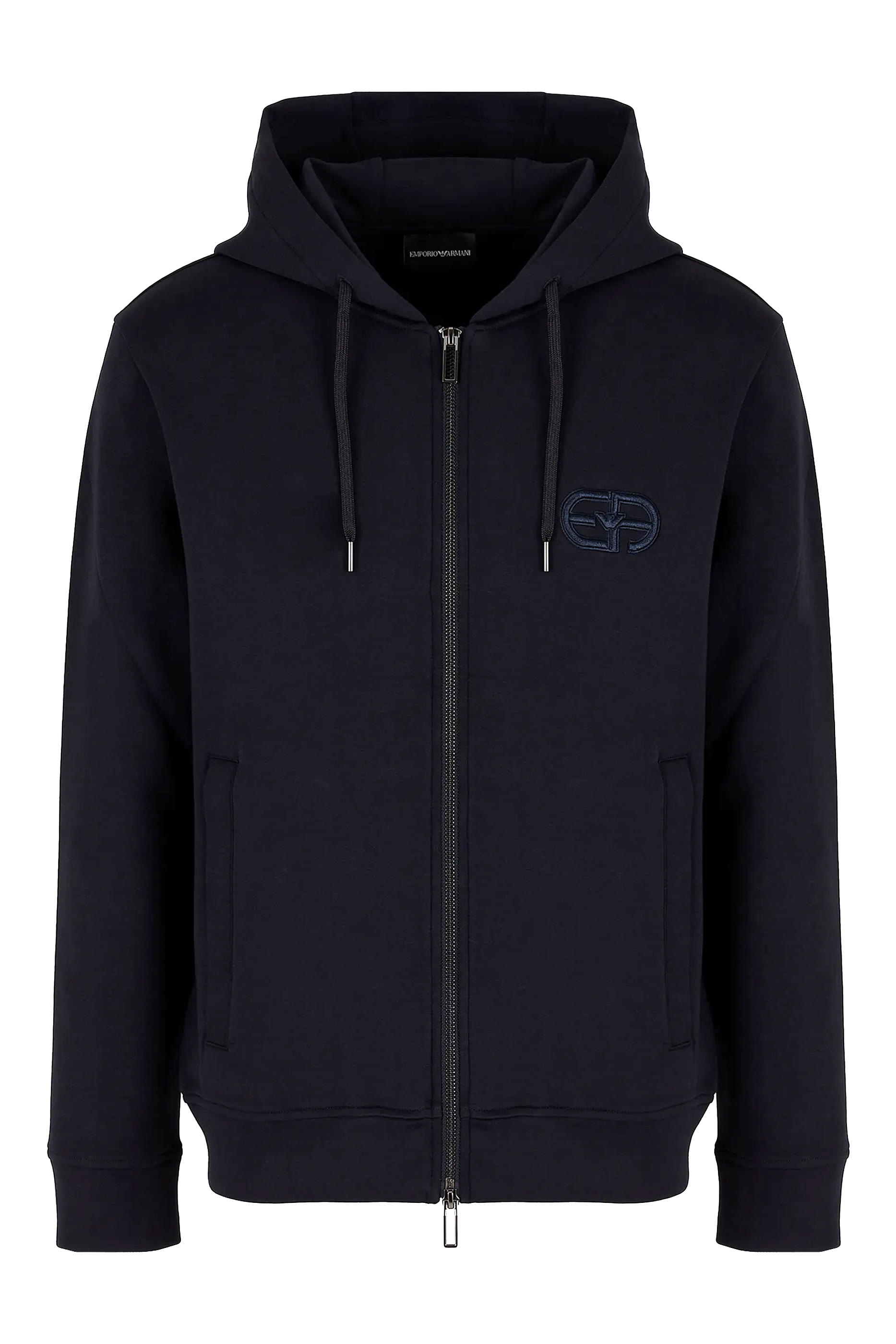 Double-Jersey Zip-Up Hooded Sweatshirt 