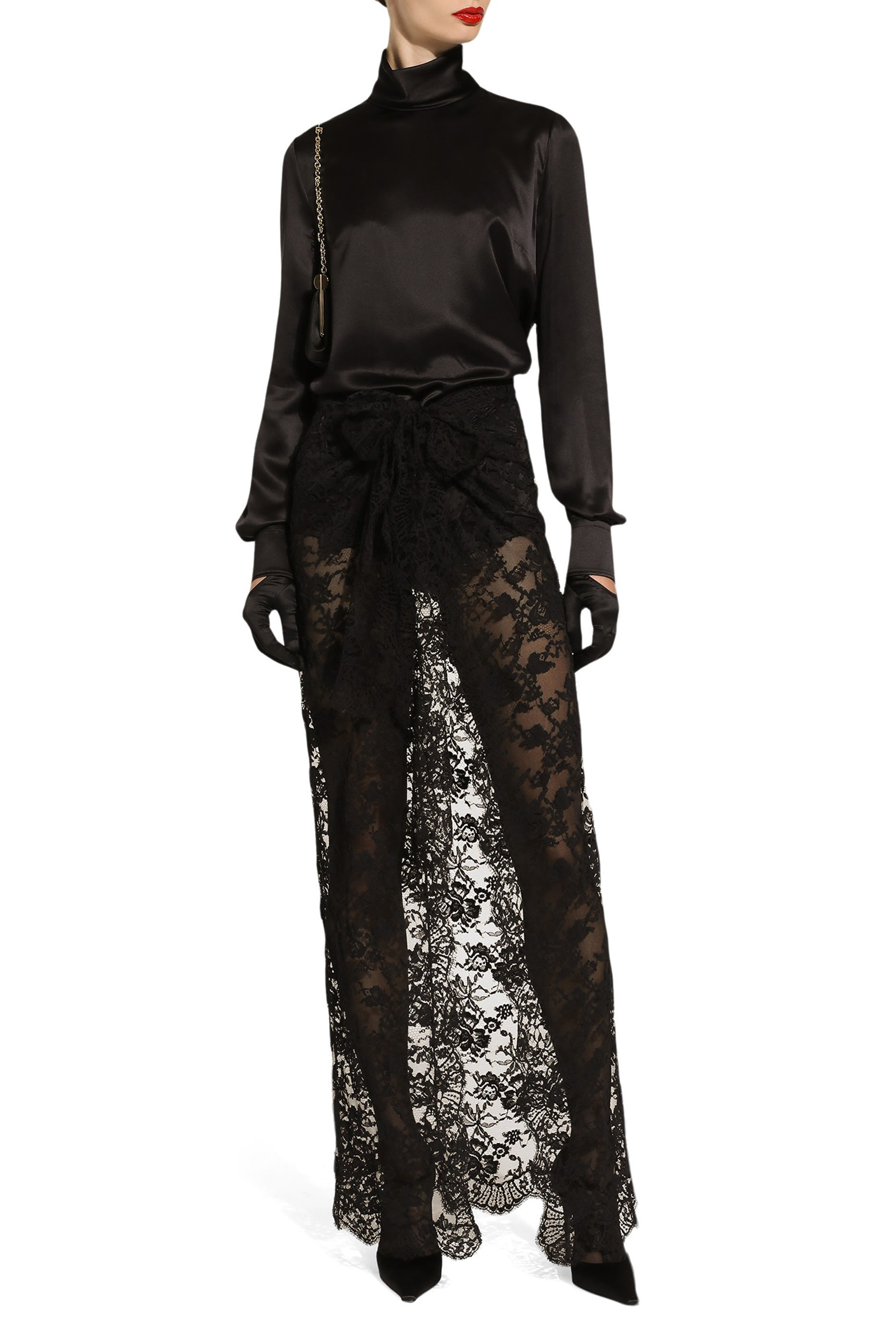 Long Chantilly Lace Skirt