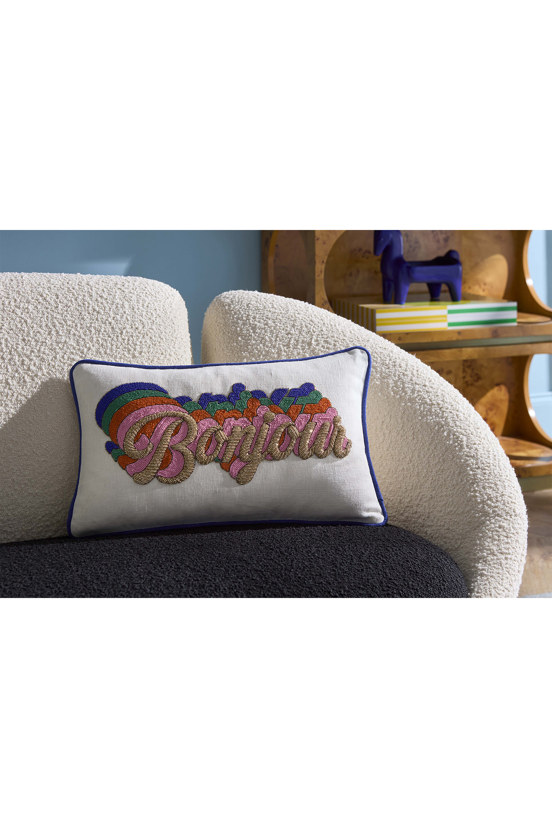 Bonjour Beaded Cushion