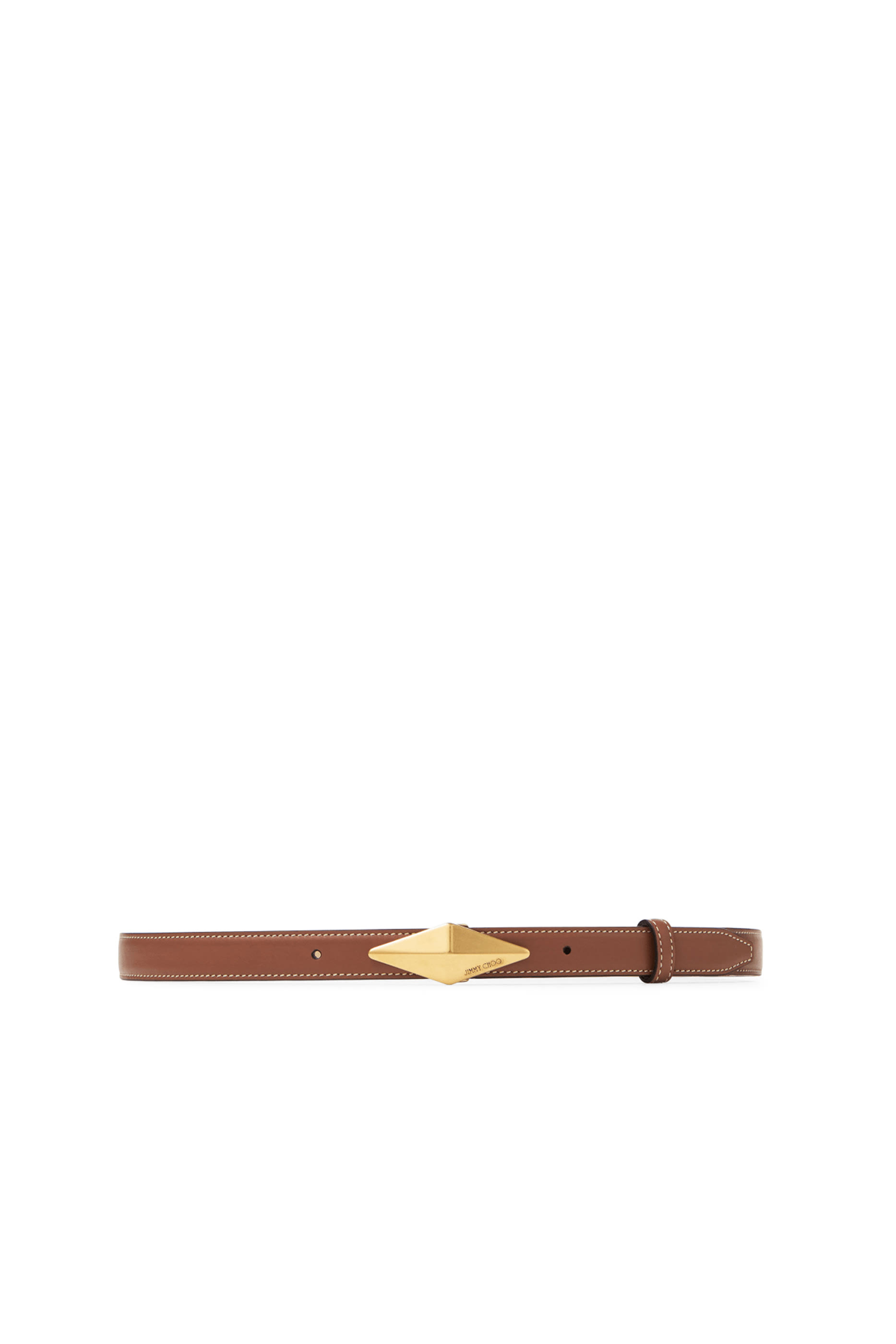 Diamond Calf Leather Clasp Belt