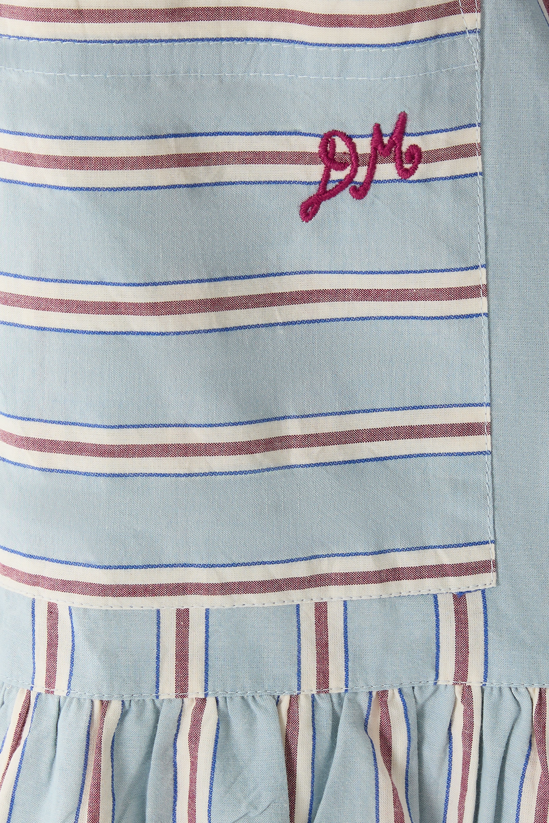  Frill Florie Striped Pajama Set 