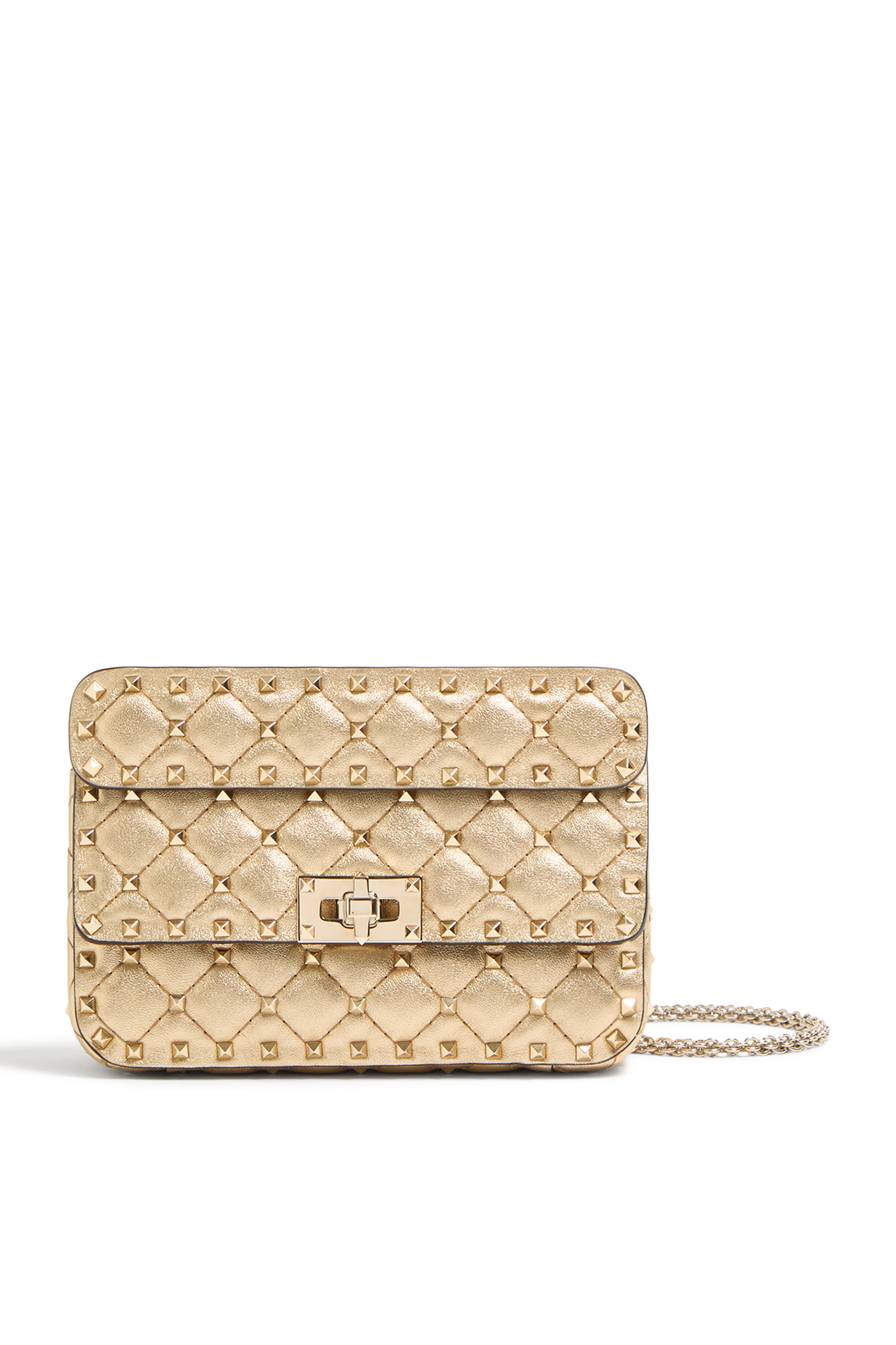Rockstud Spike Small Laminated Nappa Bag 