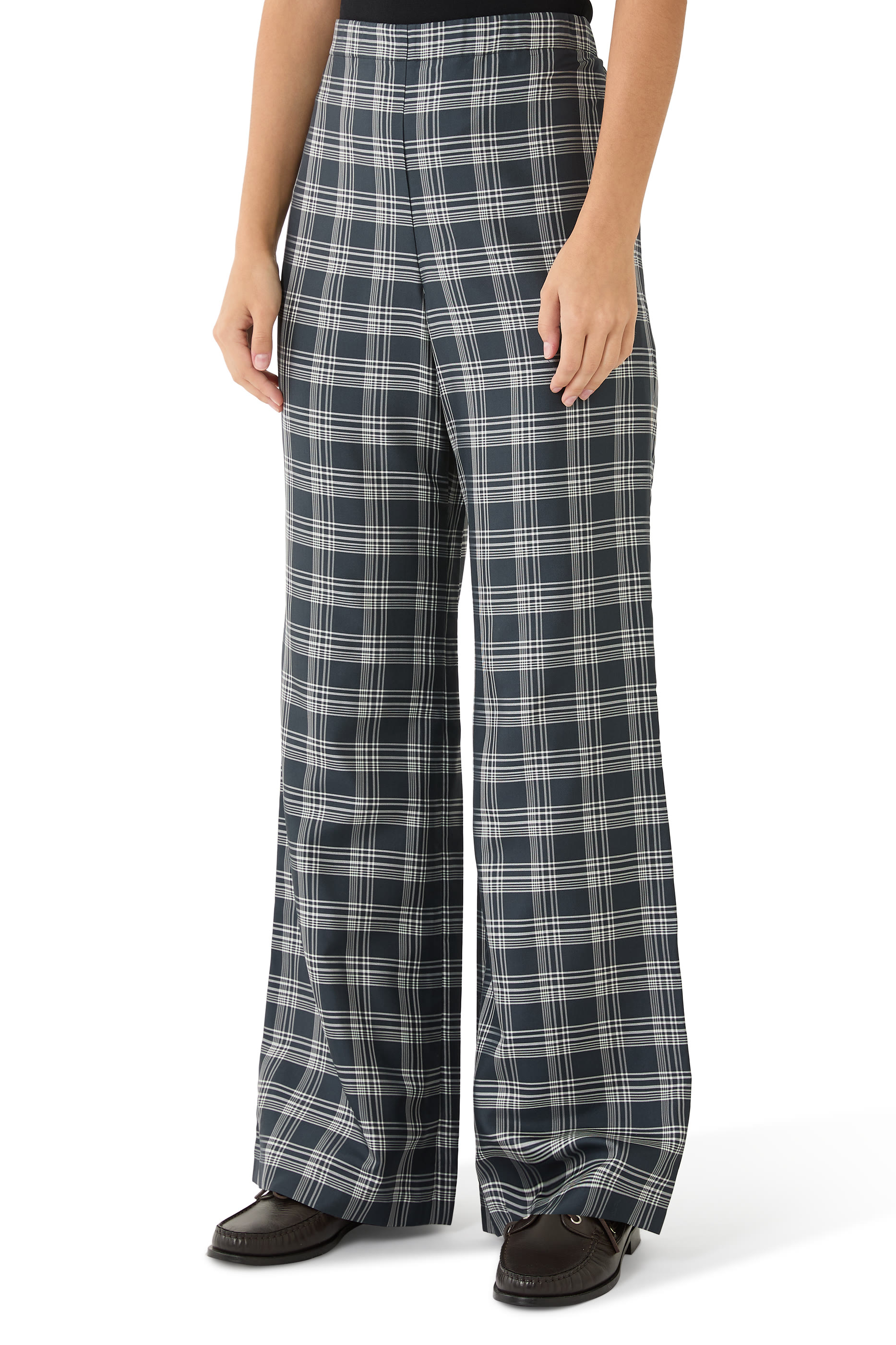 Plaid Fluid Pants