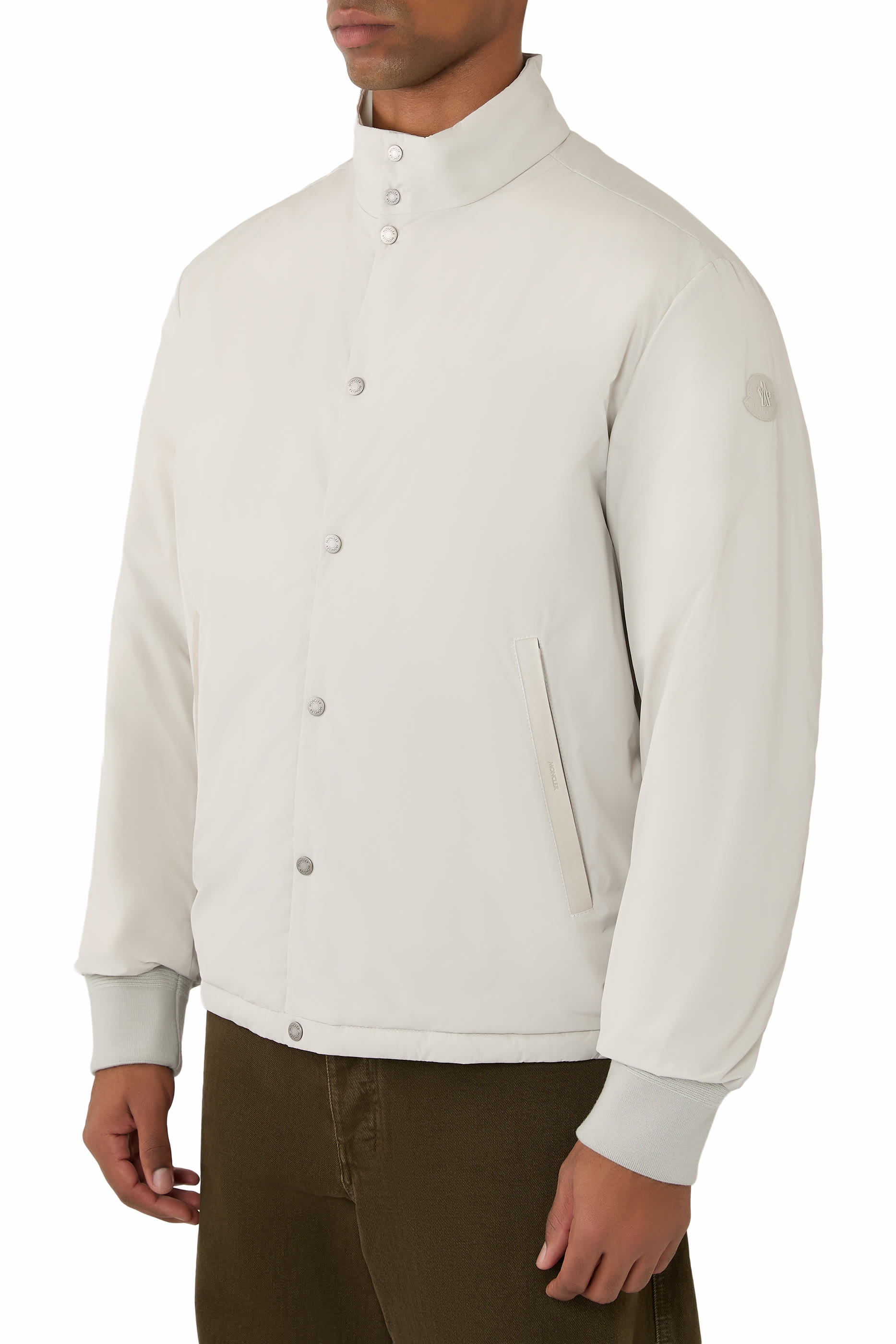 Lanques Leather-Trimmed Short Down Jacket 