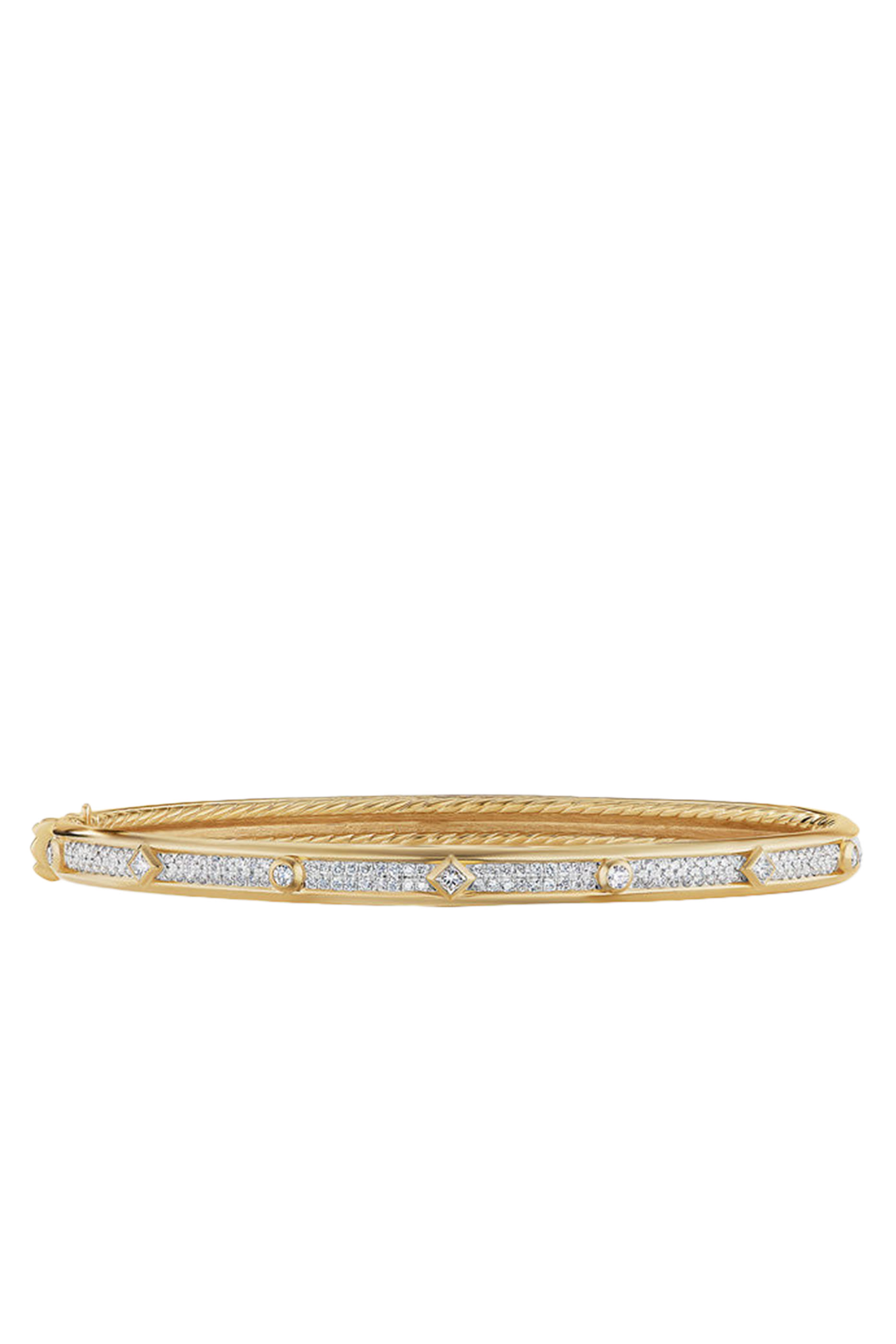 Renaissance Bangle, 18k Yellow Gold & Diamonds