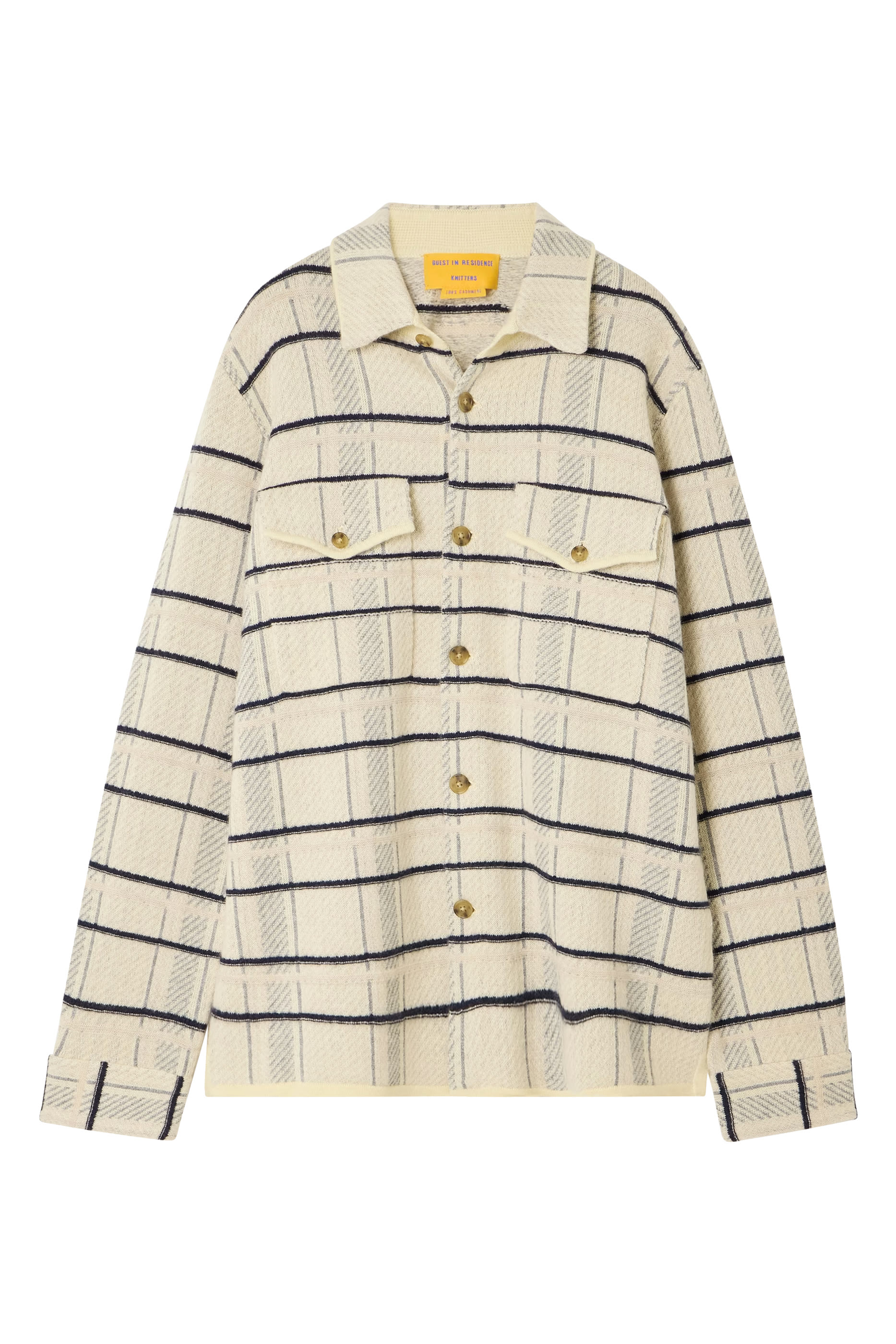 Checked Cashmere Overshirt