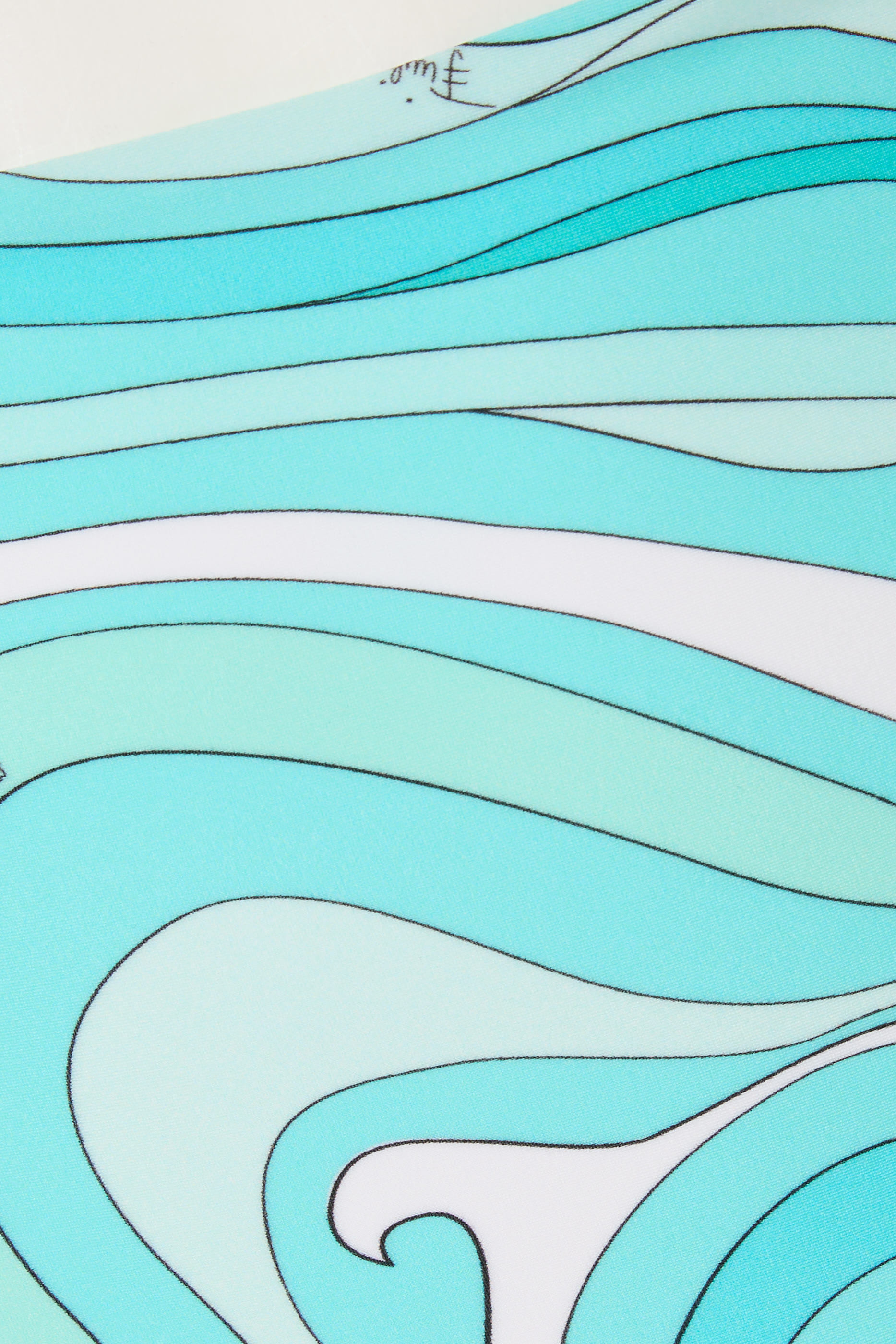 Marmo Print High-Waisted Bikini Bottoms