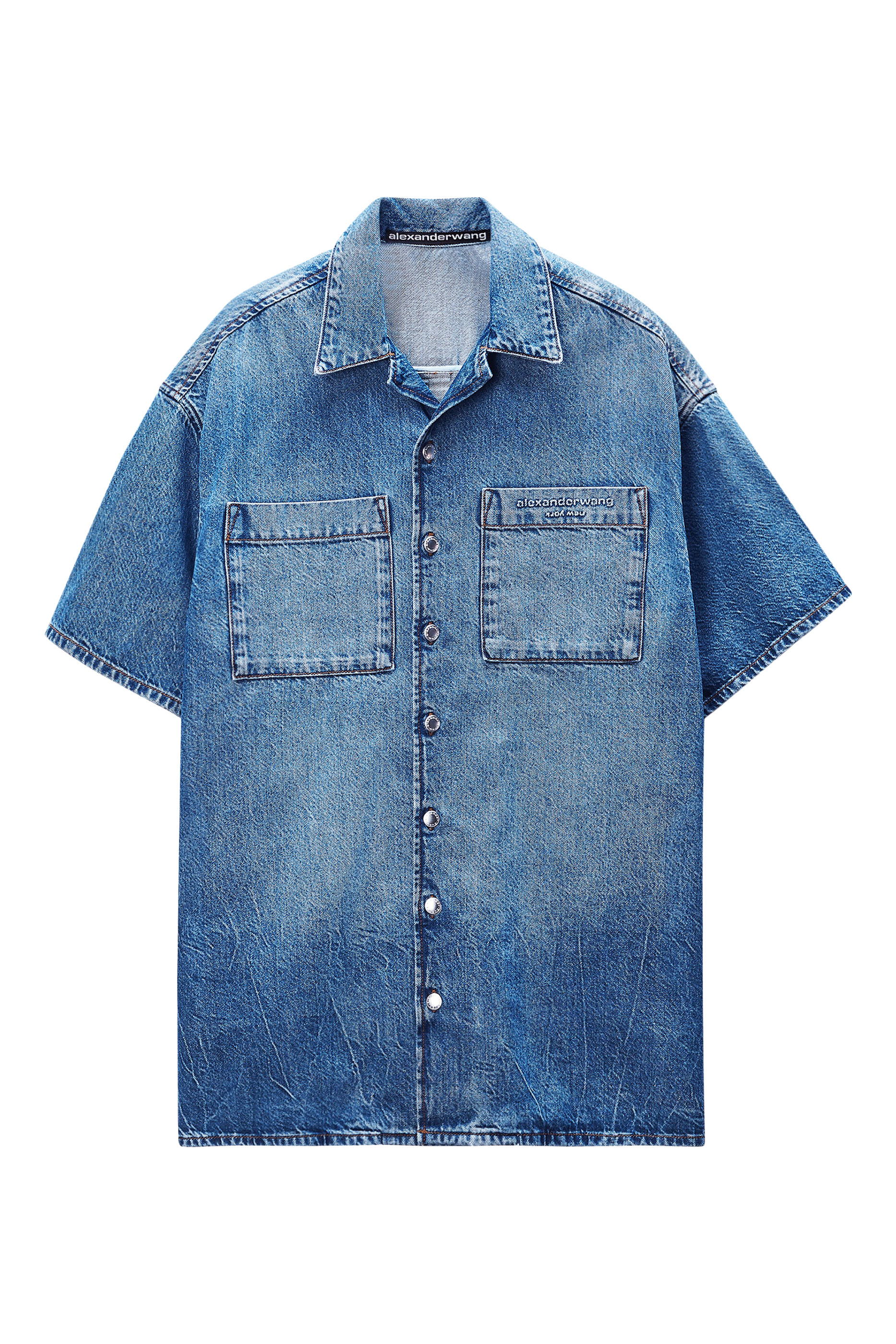 Boxy Denim Shirt Dress