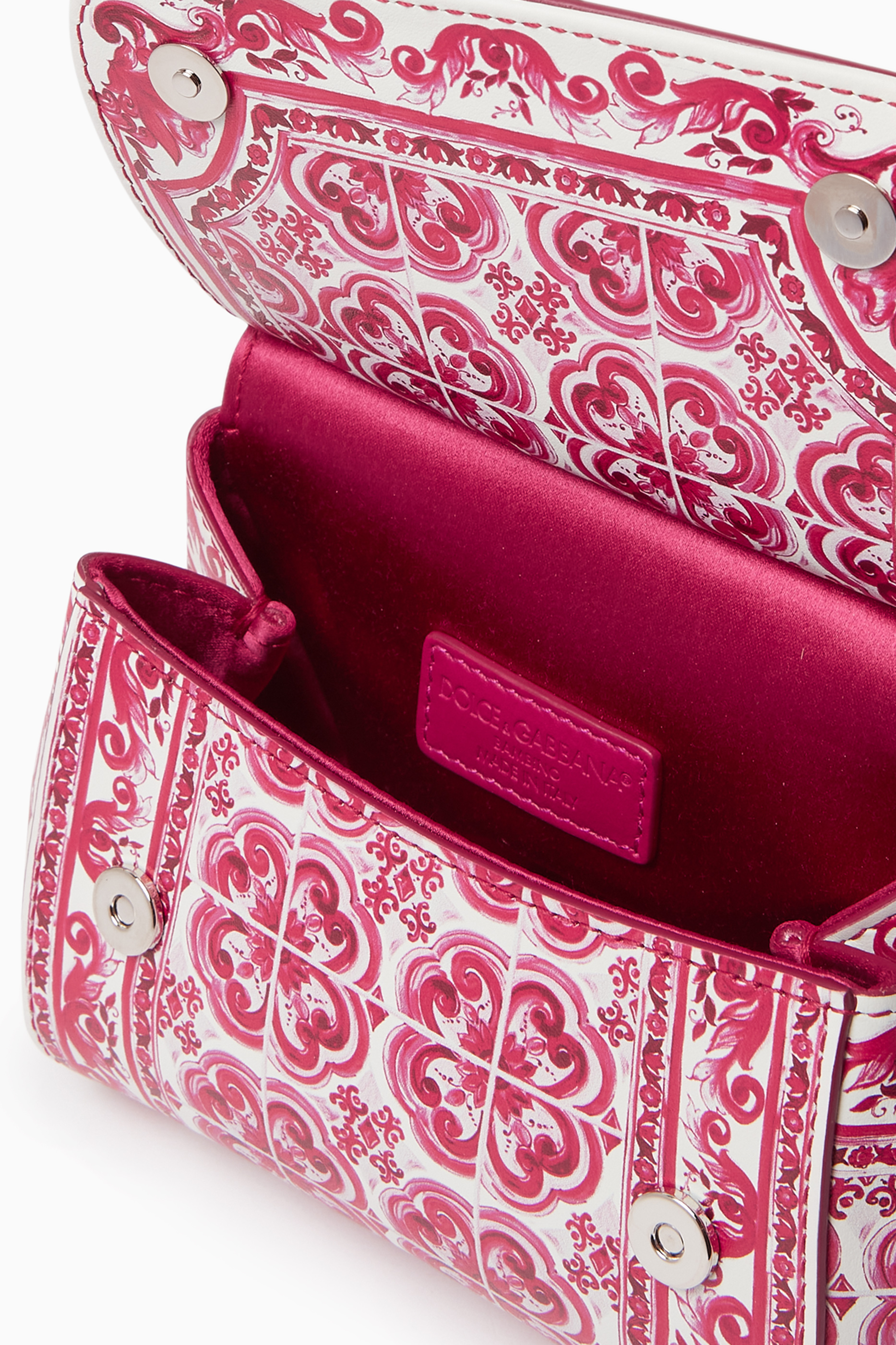 Kids Sicily Mini Majolica Leather Crossbody Bag