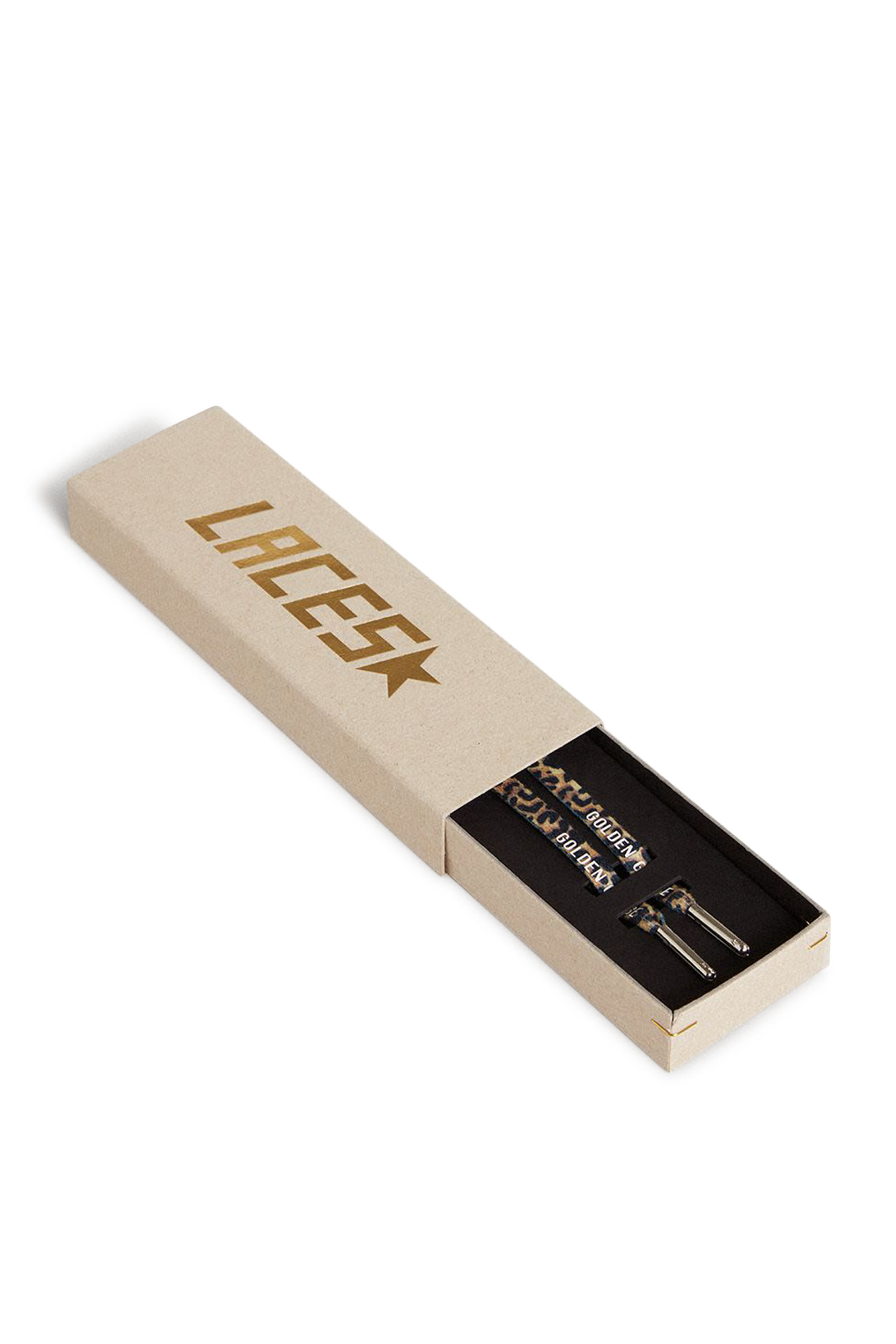 Kids' Beige Leopard-print Laces