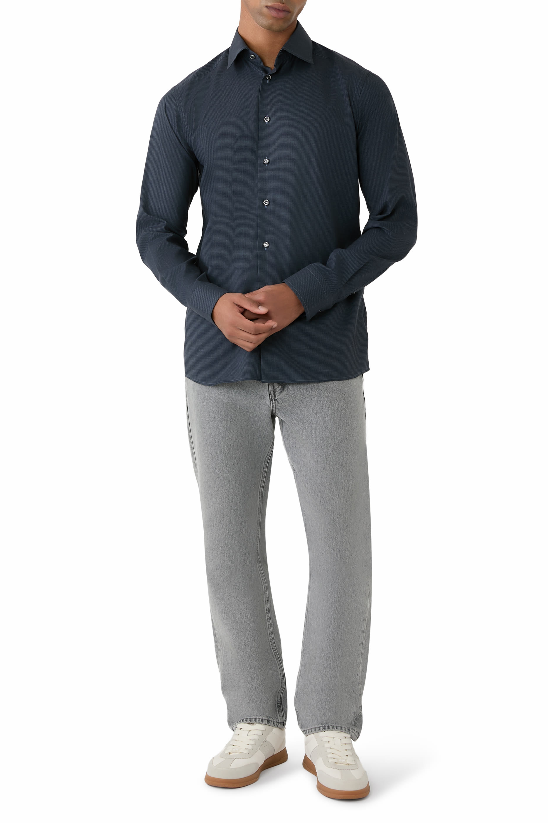 Micro Check Signature Flannel Shirt